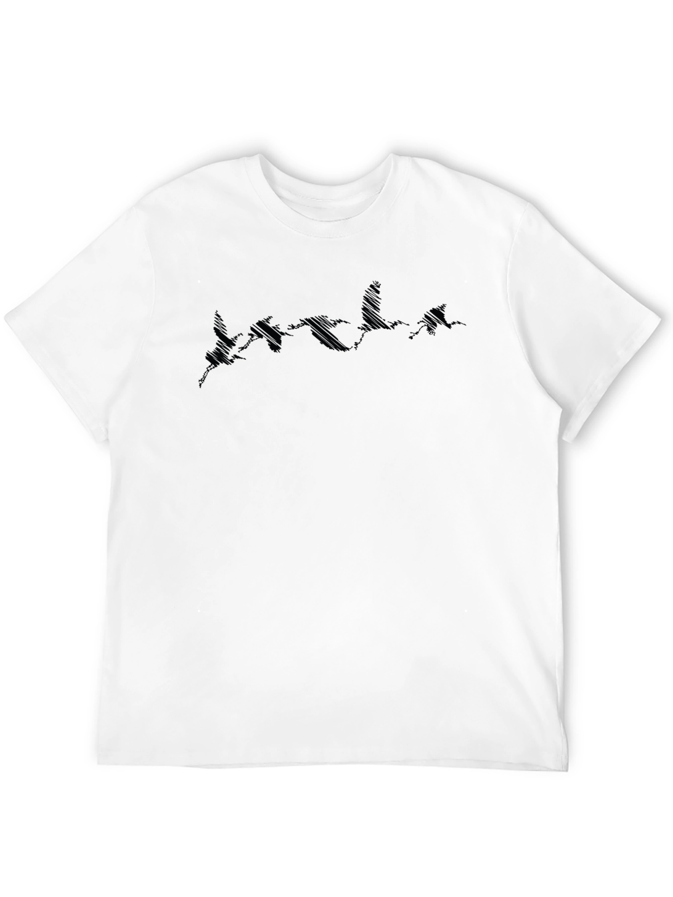 Mens Black Graphic Tee - Flying Geese Design