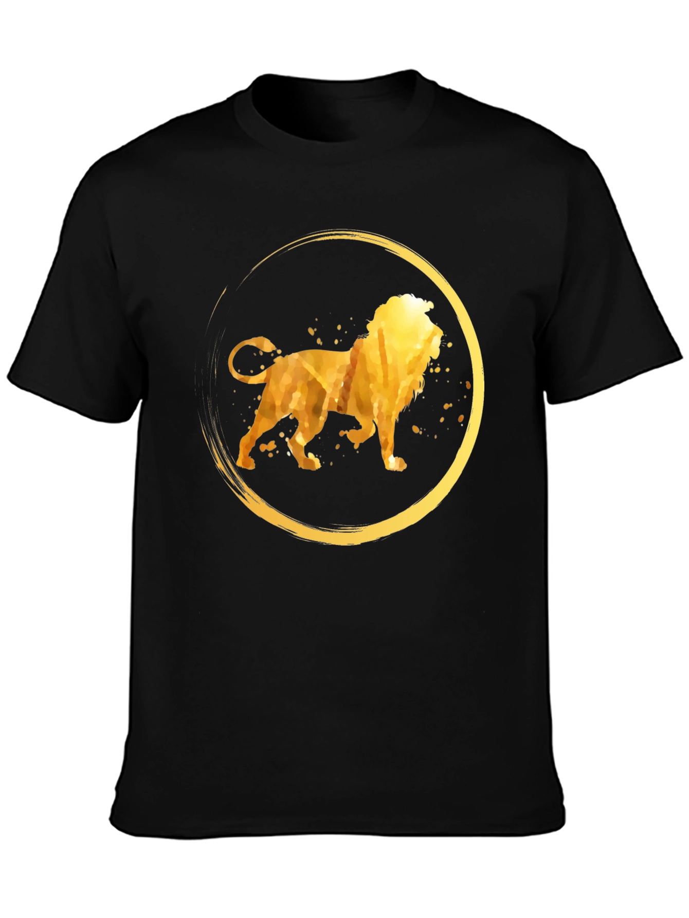 Golden Lion Circle Graphic T-Shirt