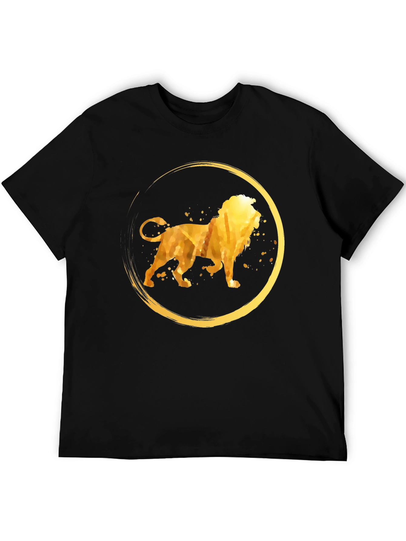 Golden Lion Circle Graphic T-Shirt