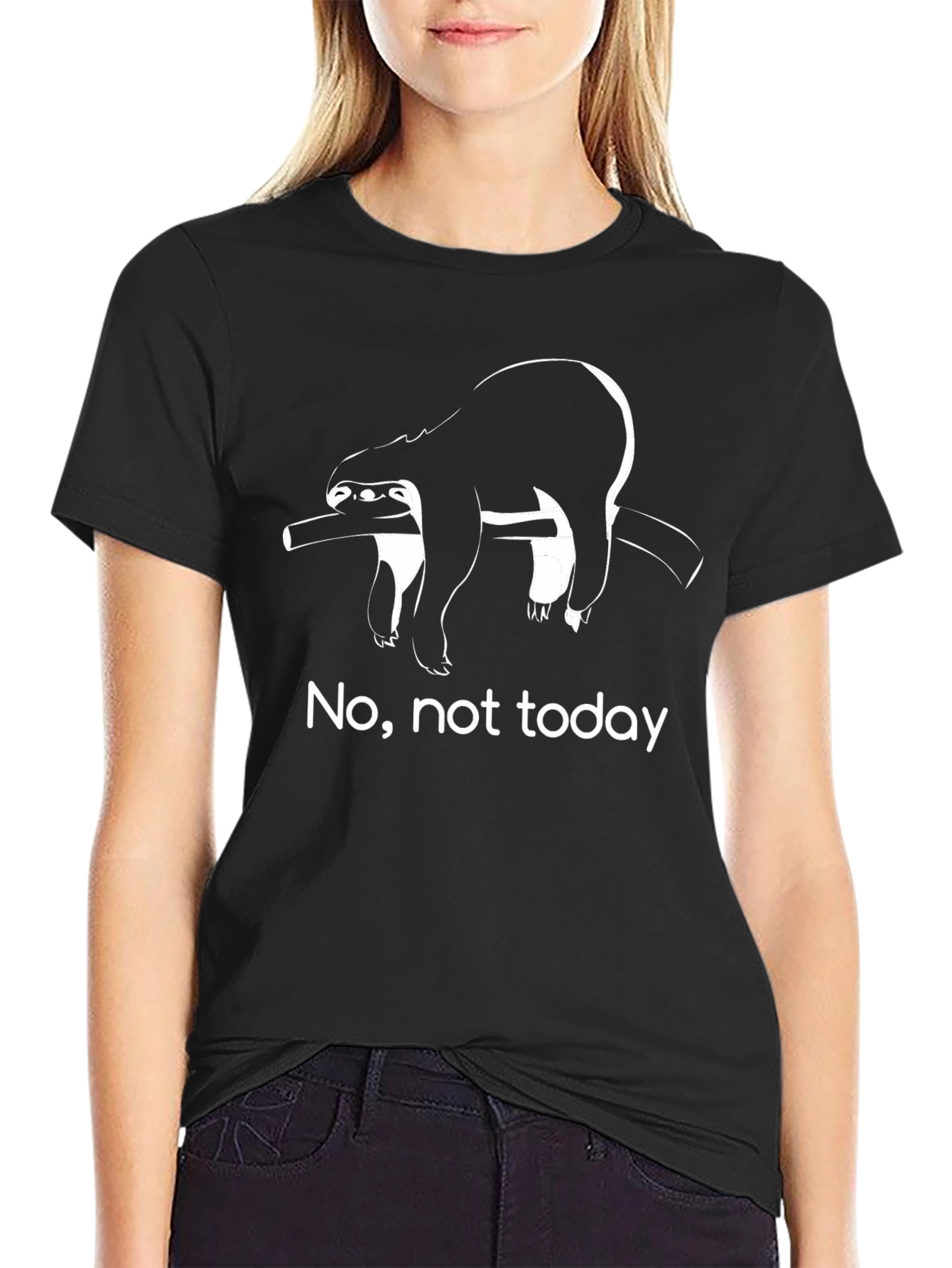 Sloth Graphic T-Shirt - No Not Today