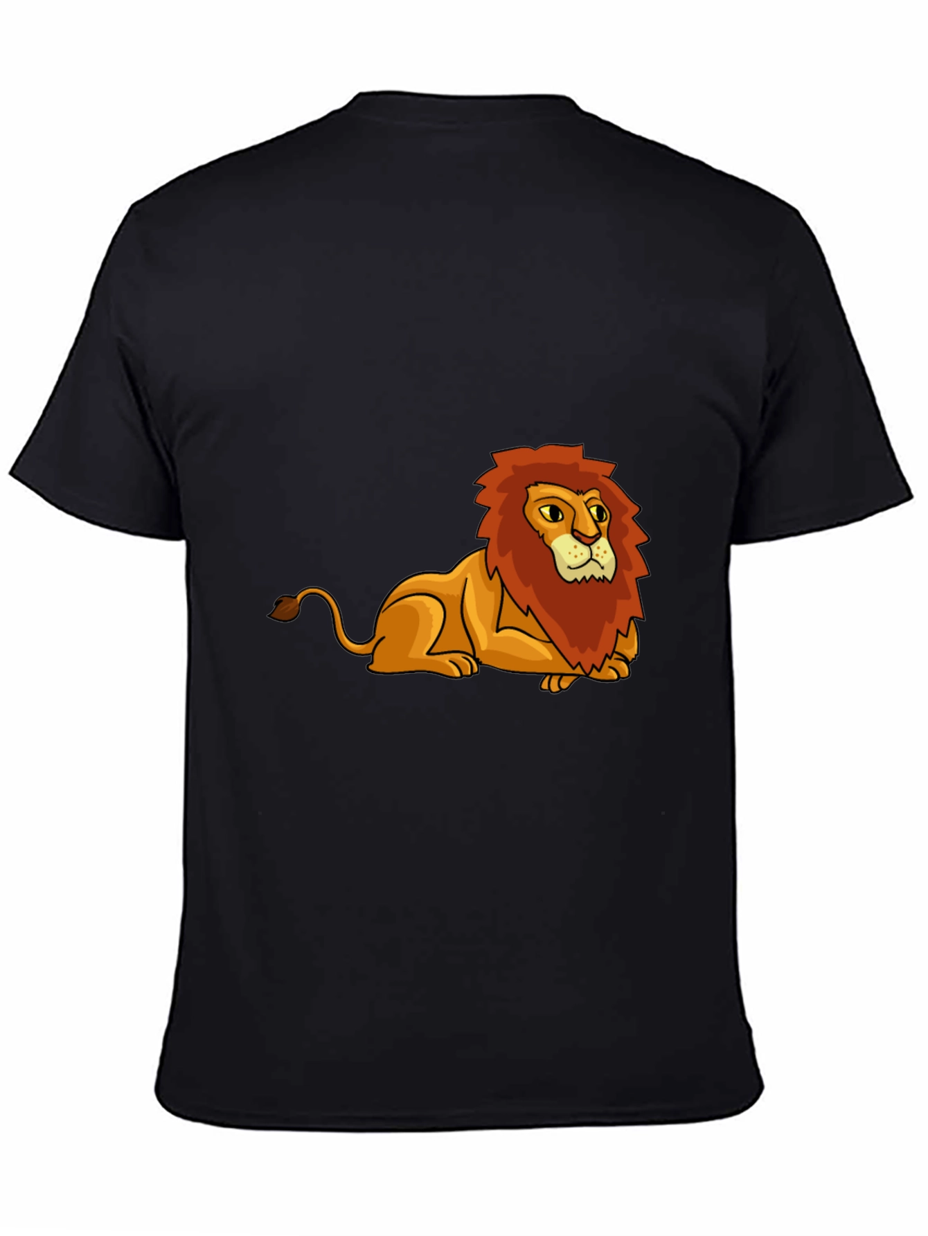 Lion Graphic Tee - Black Cotton Blend