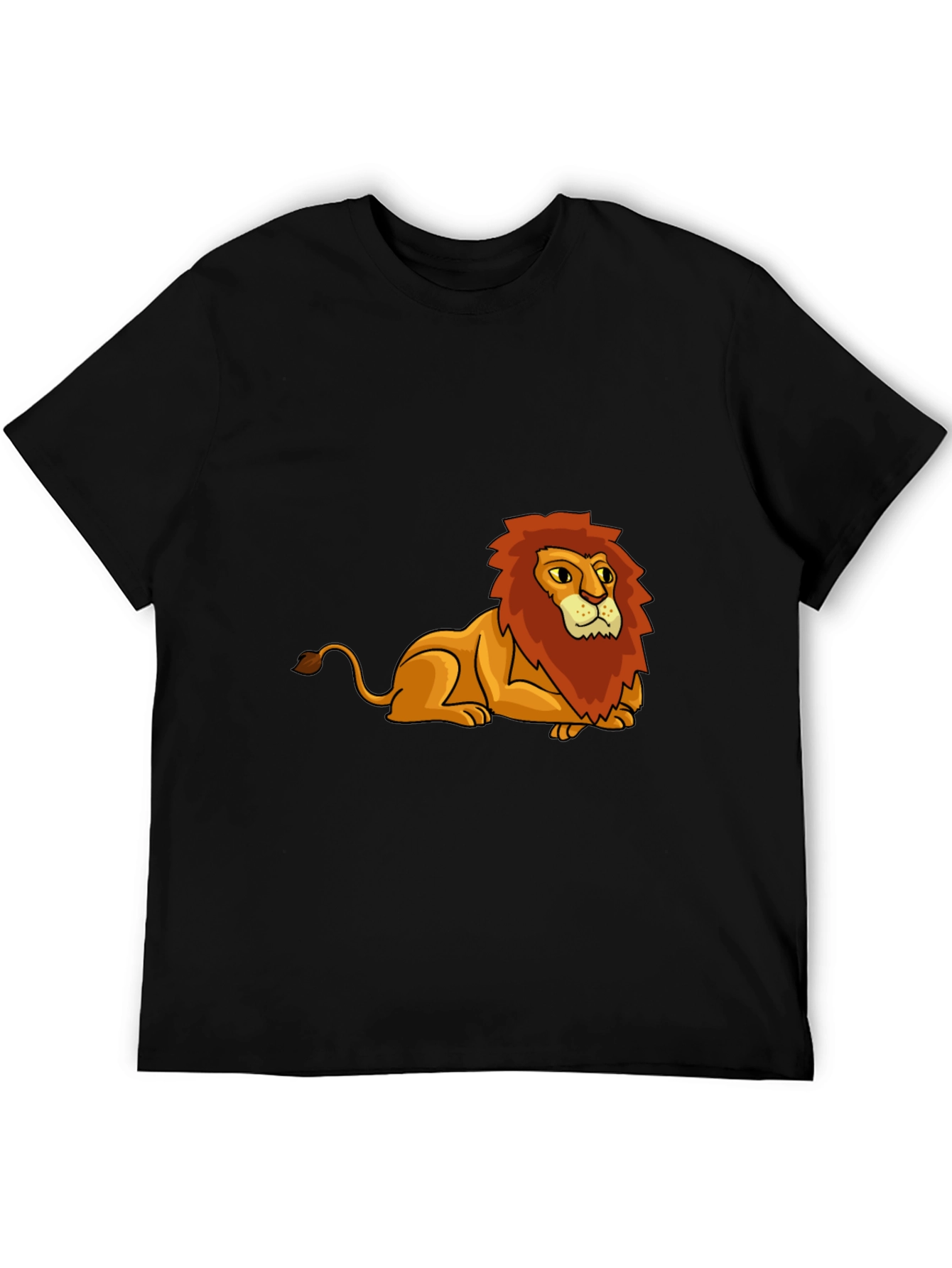 Lion Graphic Tee - Black Cotton Blend