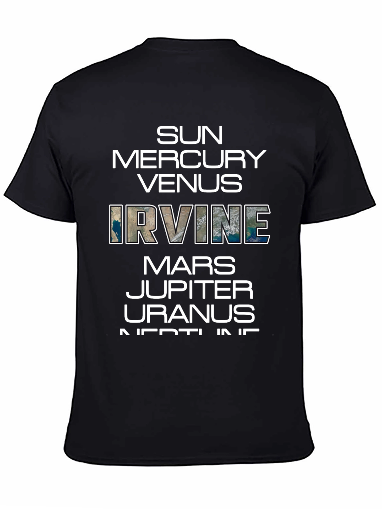 Planets of Irvine T-Shirt - Black Graphic Tee
