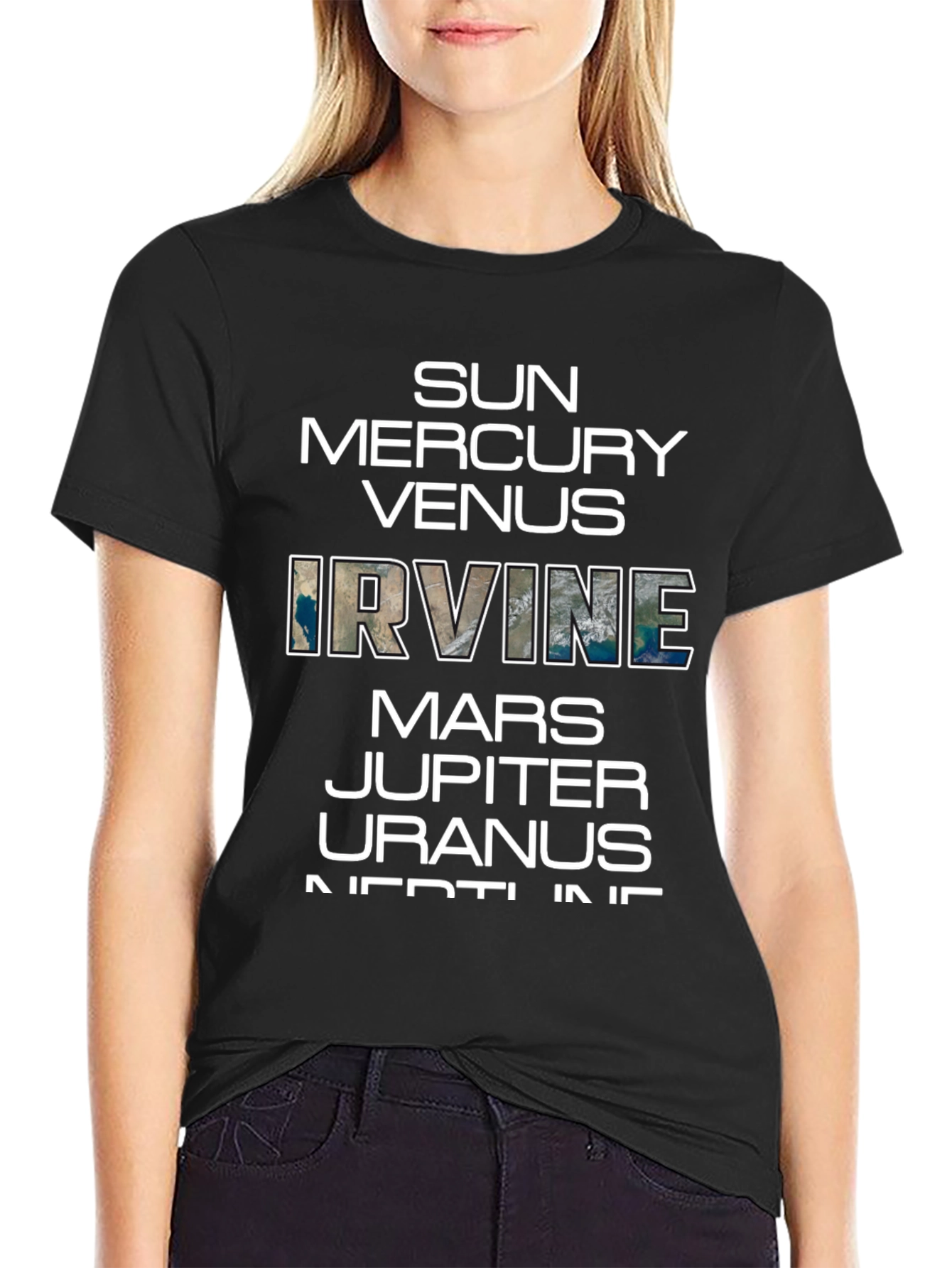 Planets of Irvine T-Shirt - Black Graphic Tee
