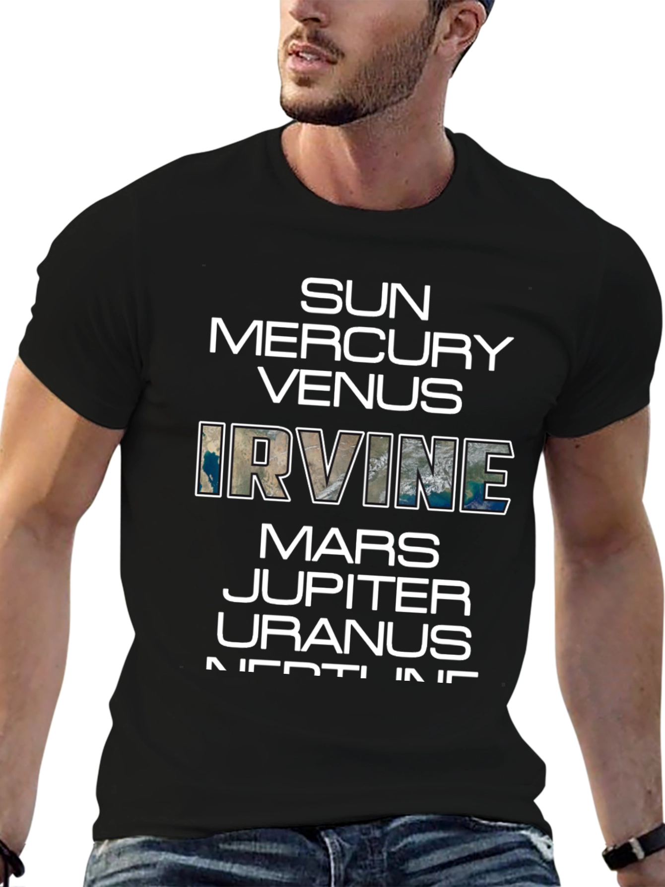 Planets of Irvine T-Shirt - Black Graphic Tee