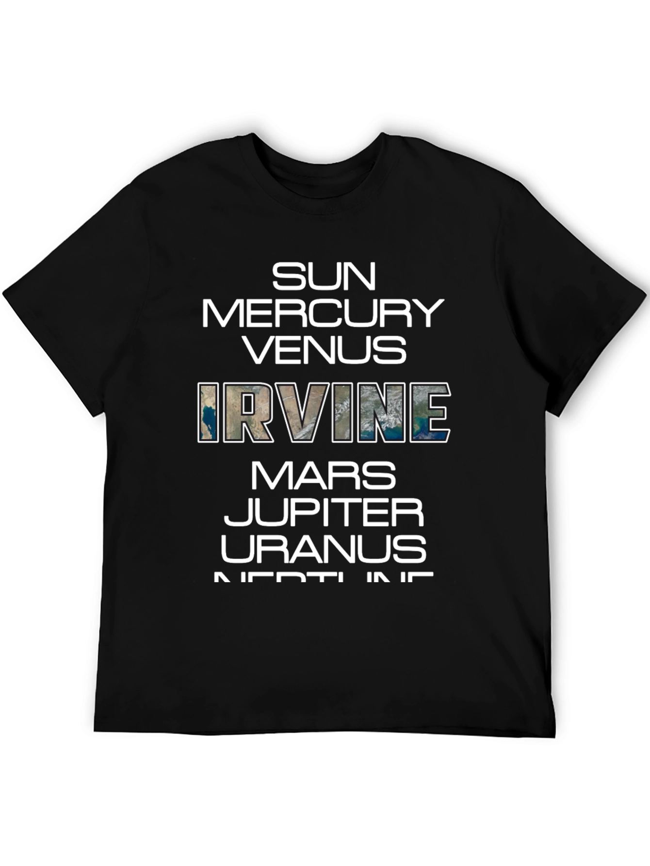 Planets of Irvine T-Shirt - Black Graphic Tee
