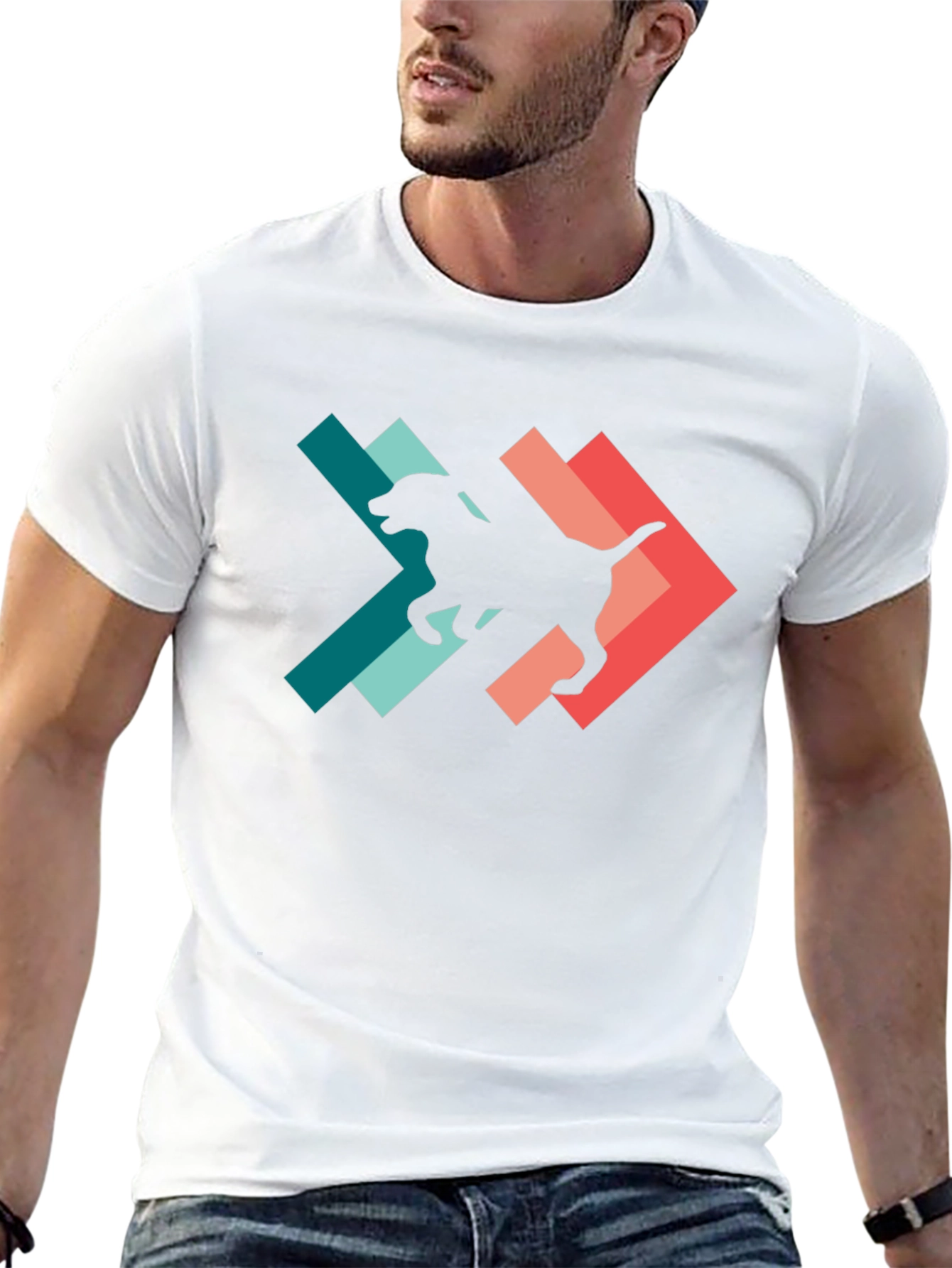 Retro Dog Silhouette Graphic Tee