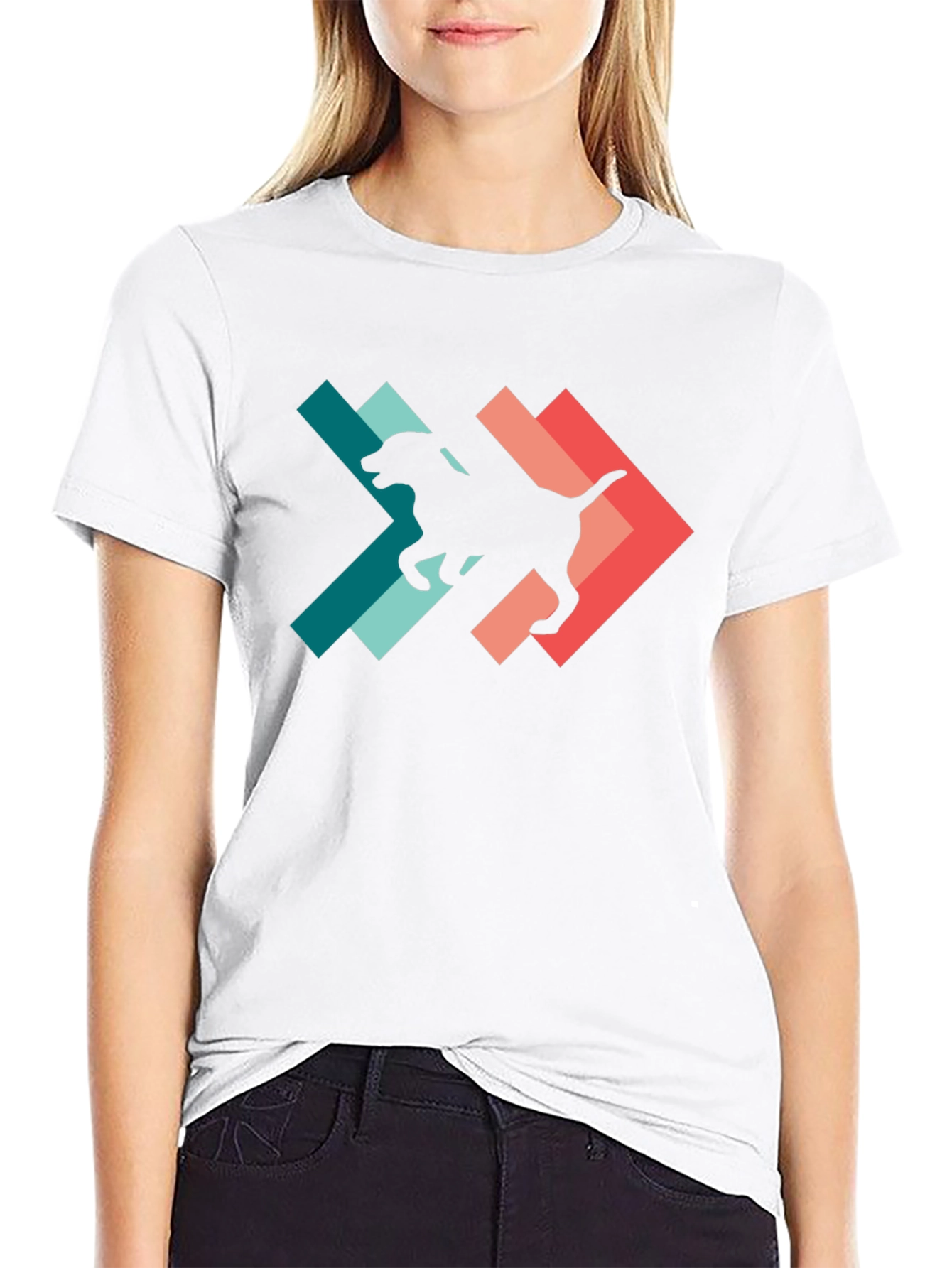 Retro Dog Silhouette Graphic Tee