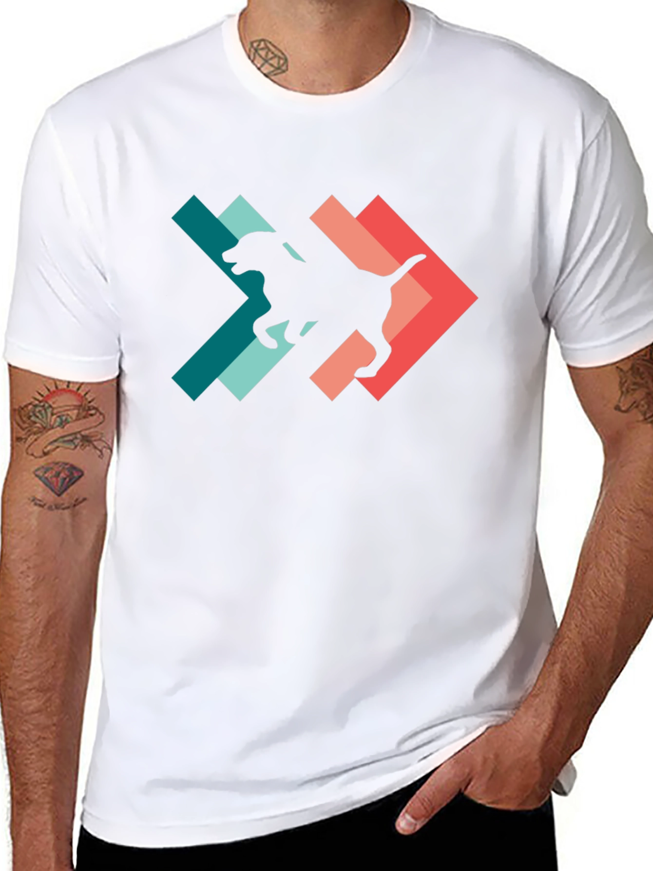 Retro Dog Silhouette Graphic Tee
