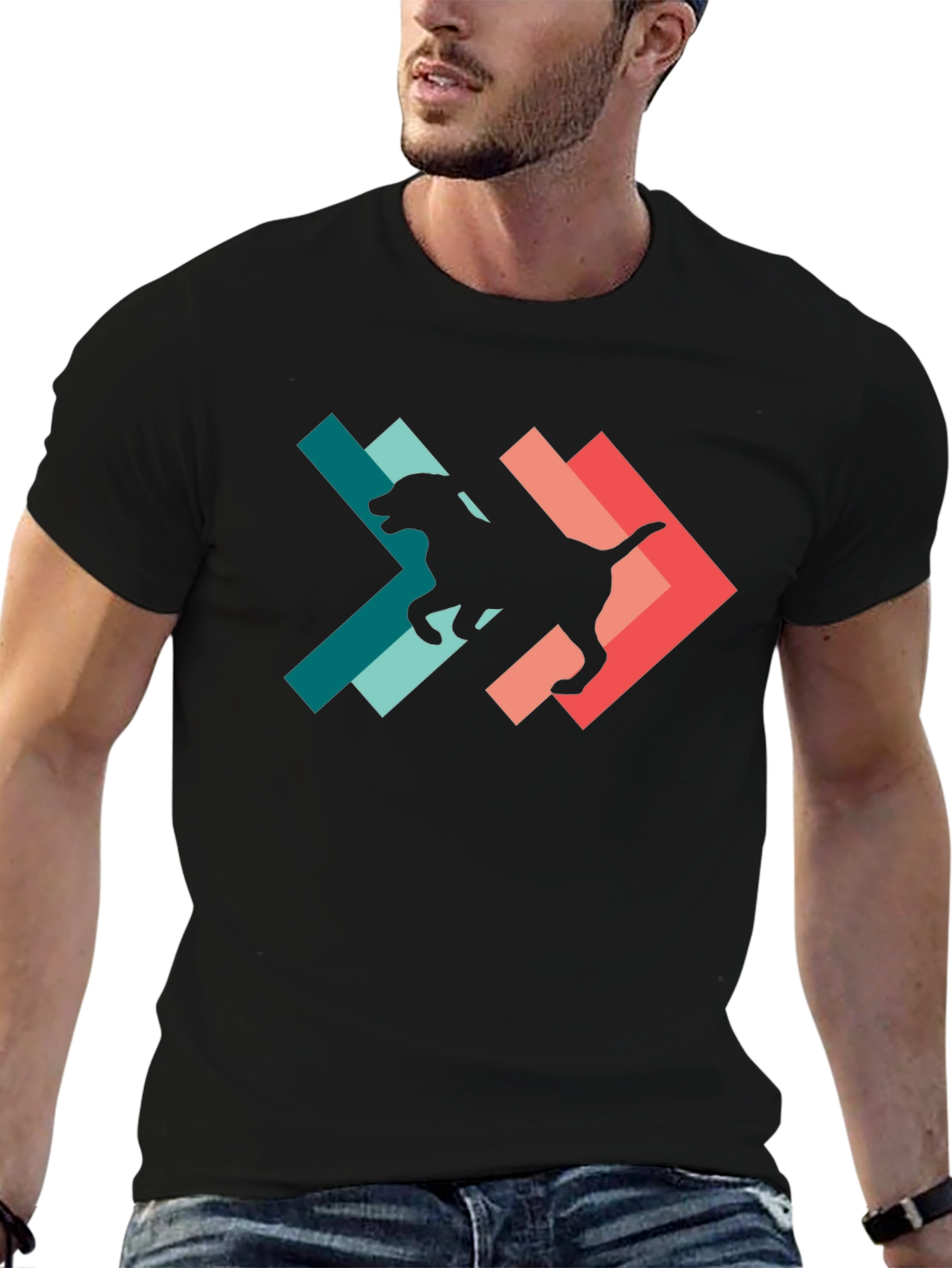 Retro Dog Silhouette Graphic Tee