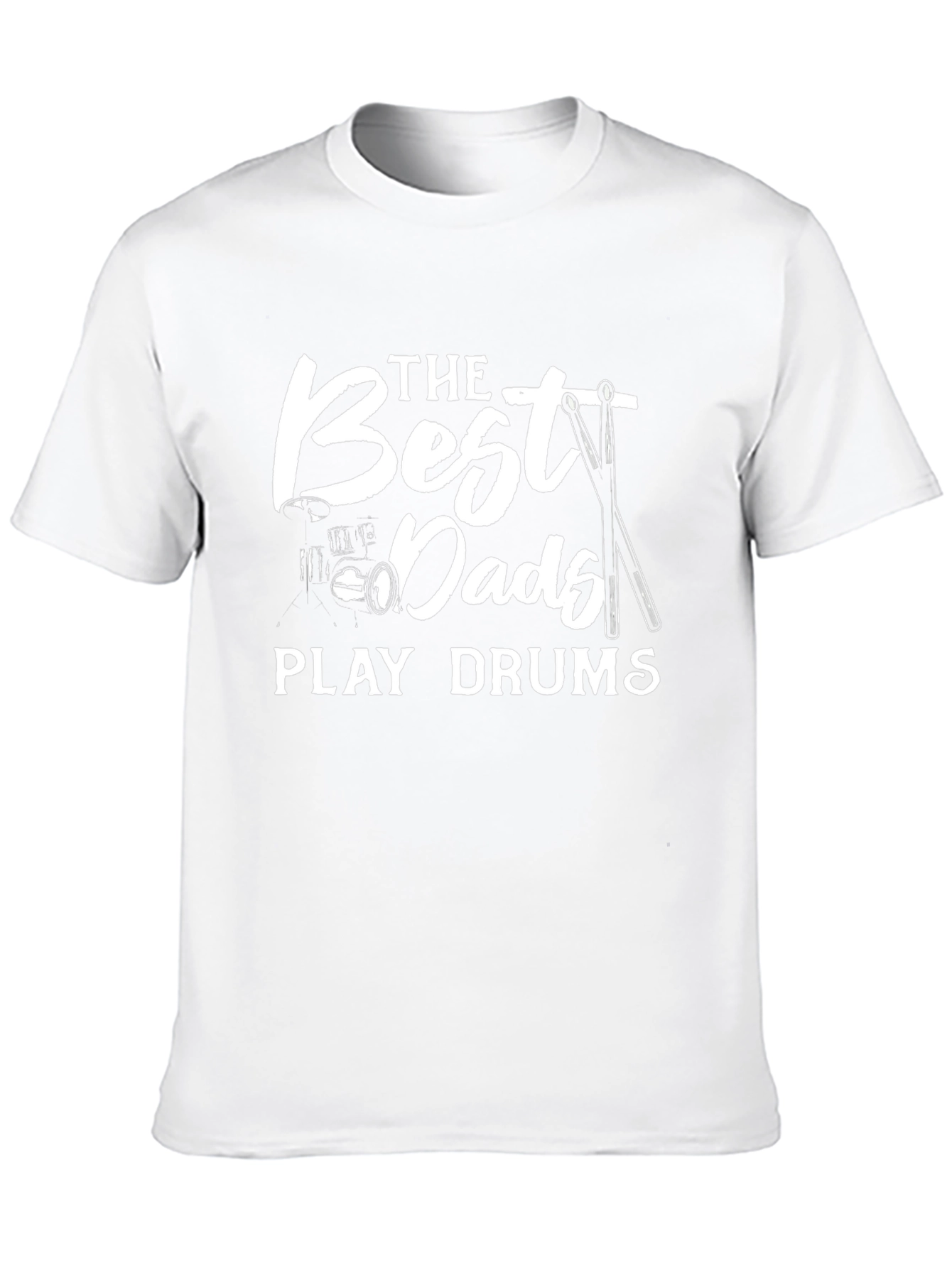 Best Dads Play Drums Black Graphic Tee