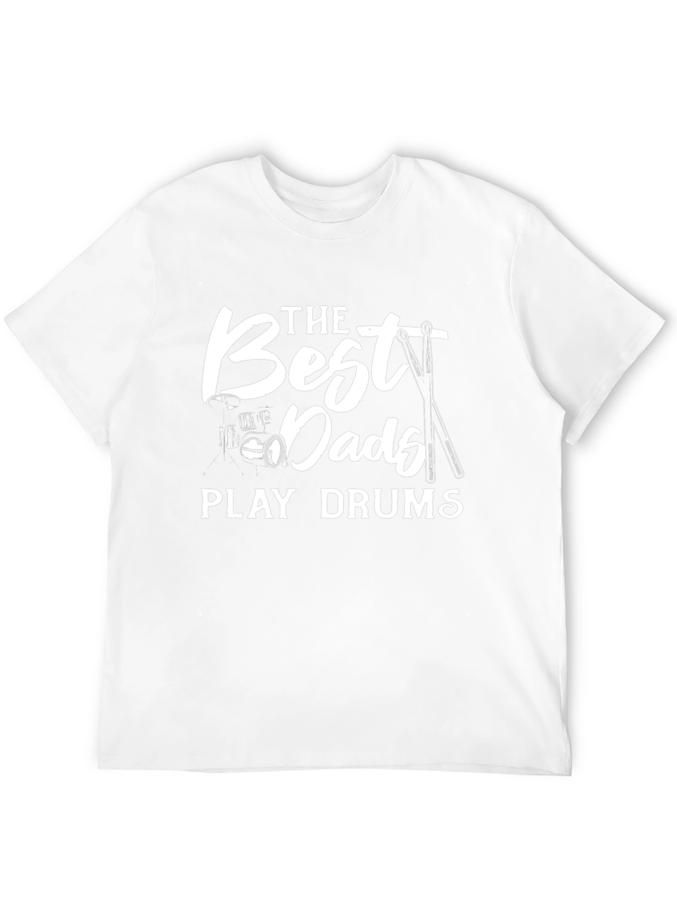 Best Dads Play Drums Black Graphic Tee
