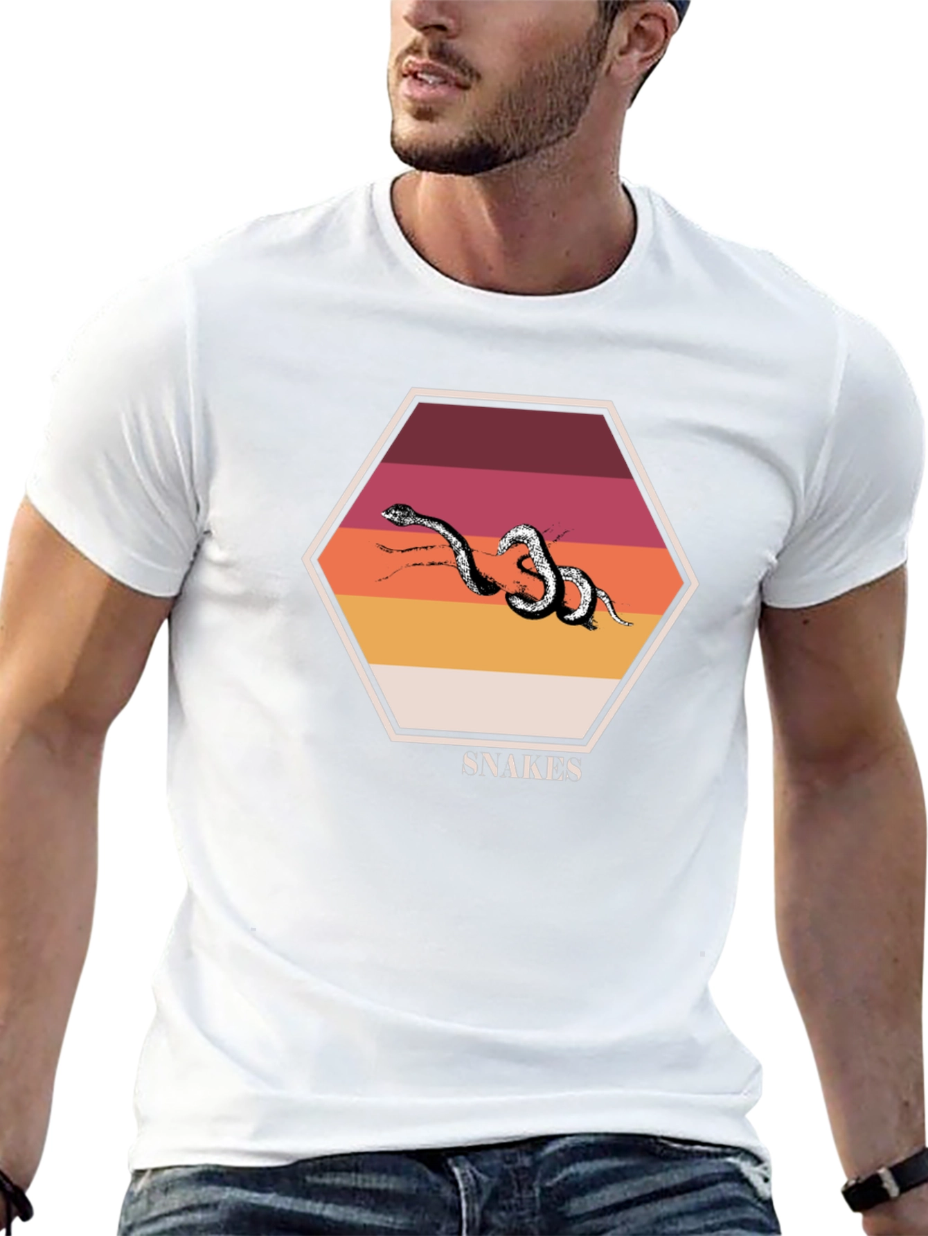 Snakes Graphic T-Shirt Retro Style Design