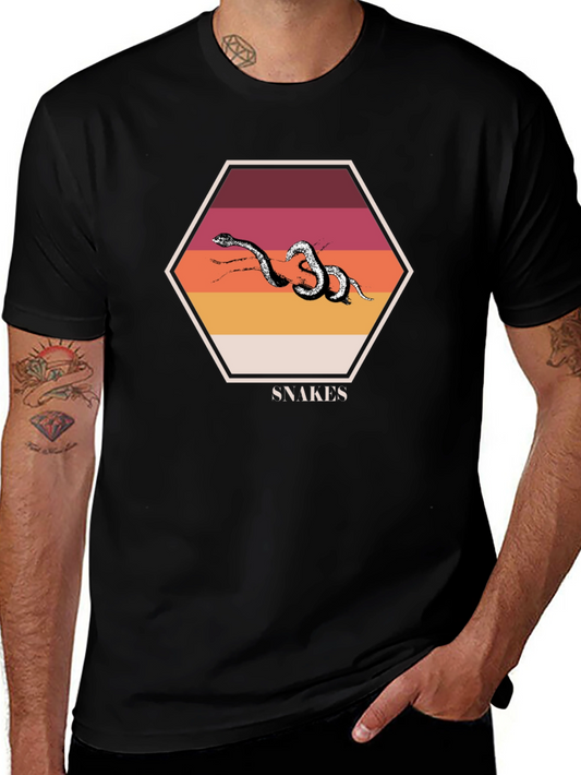 Snakes Graphic T-Shirt Retro Style Design