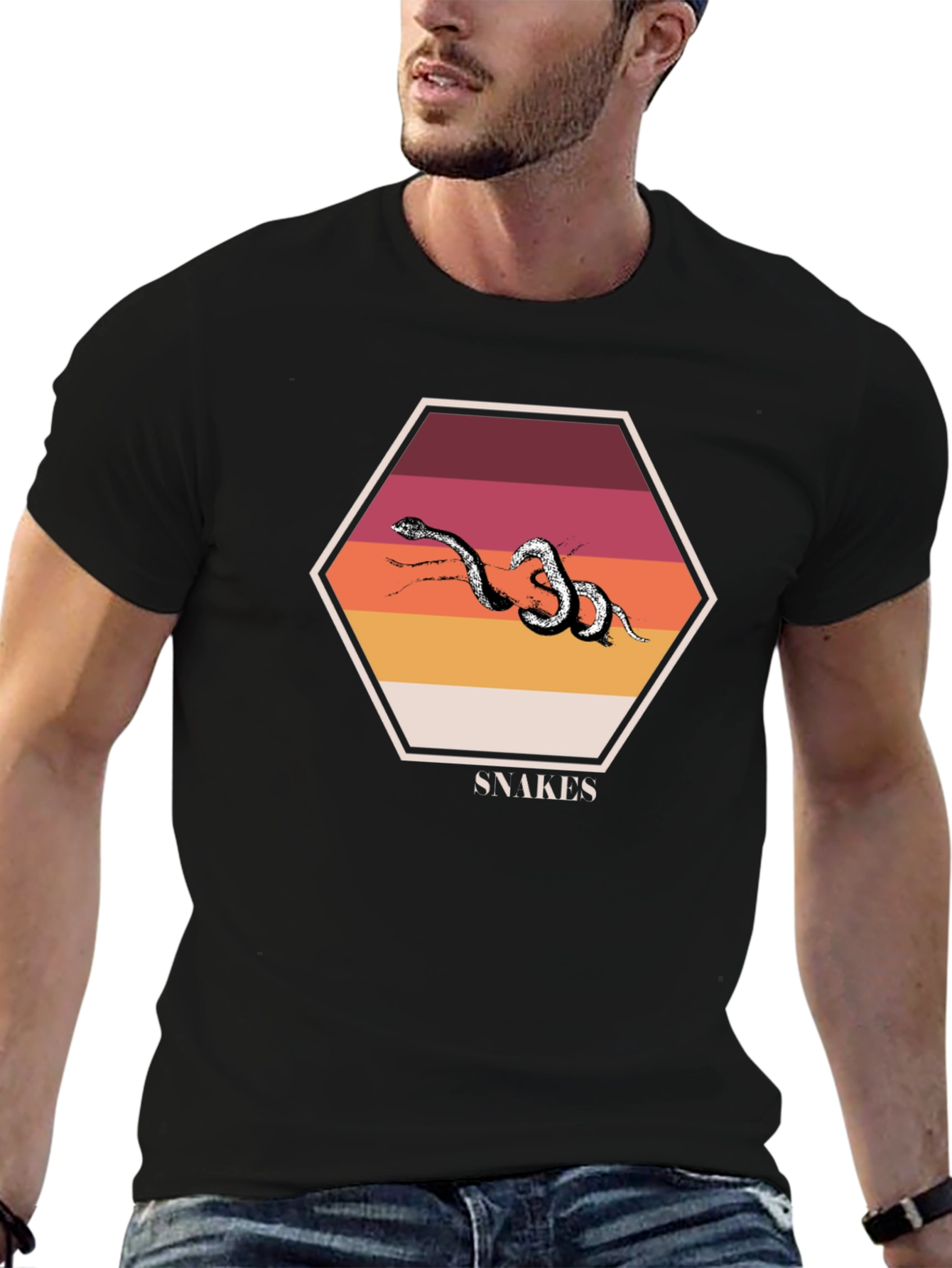 Snakes Graphic T-Shirt Retro Style Design