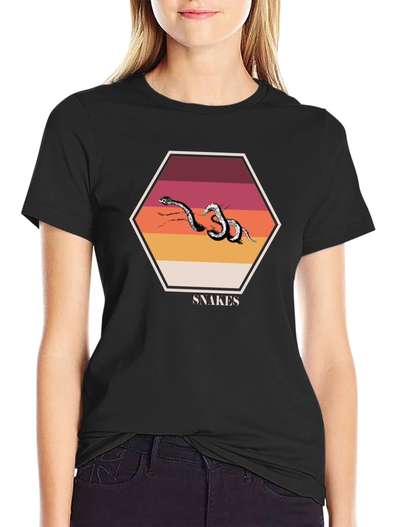 Snakes Graphic T-Shirt Retro Style Design