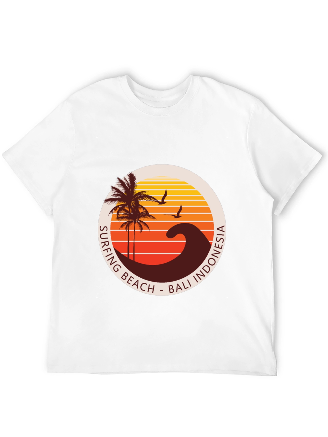 Bali Indonesia Surfing Beach Graphic Tee