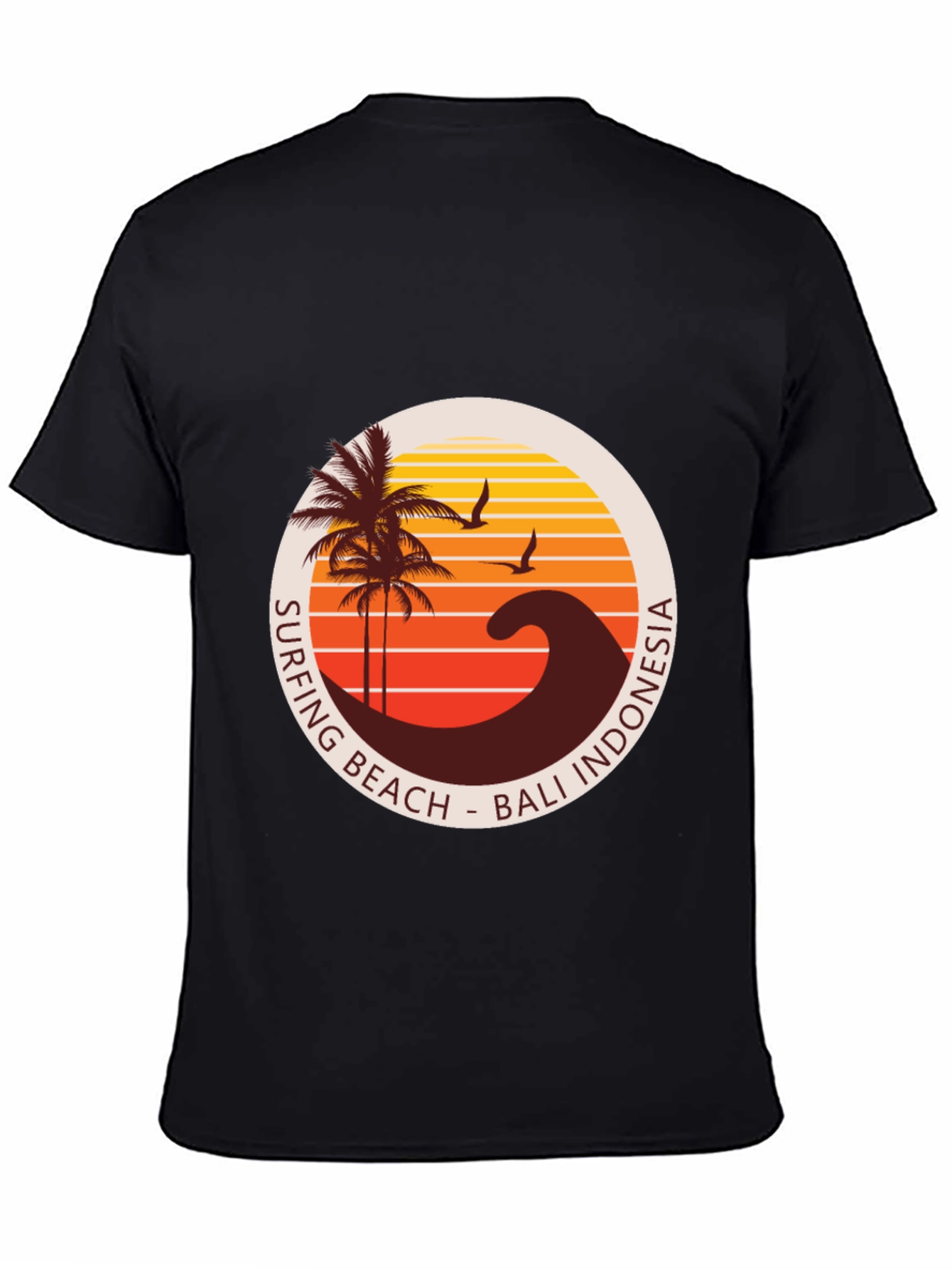 Bali Indonesia Surfing Beach Graphic Tee