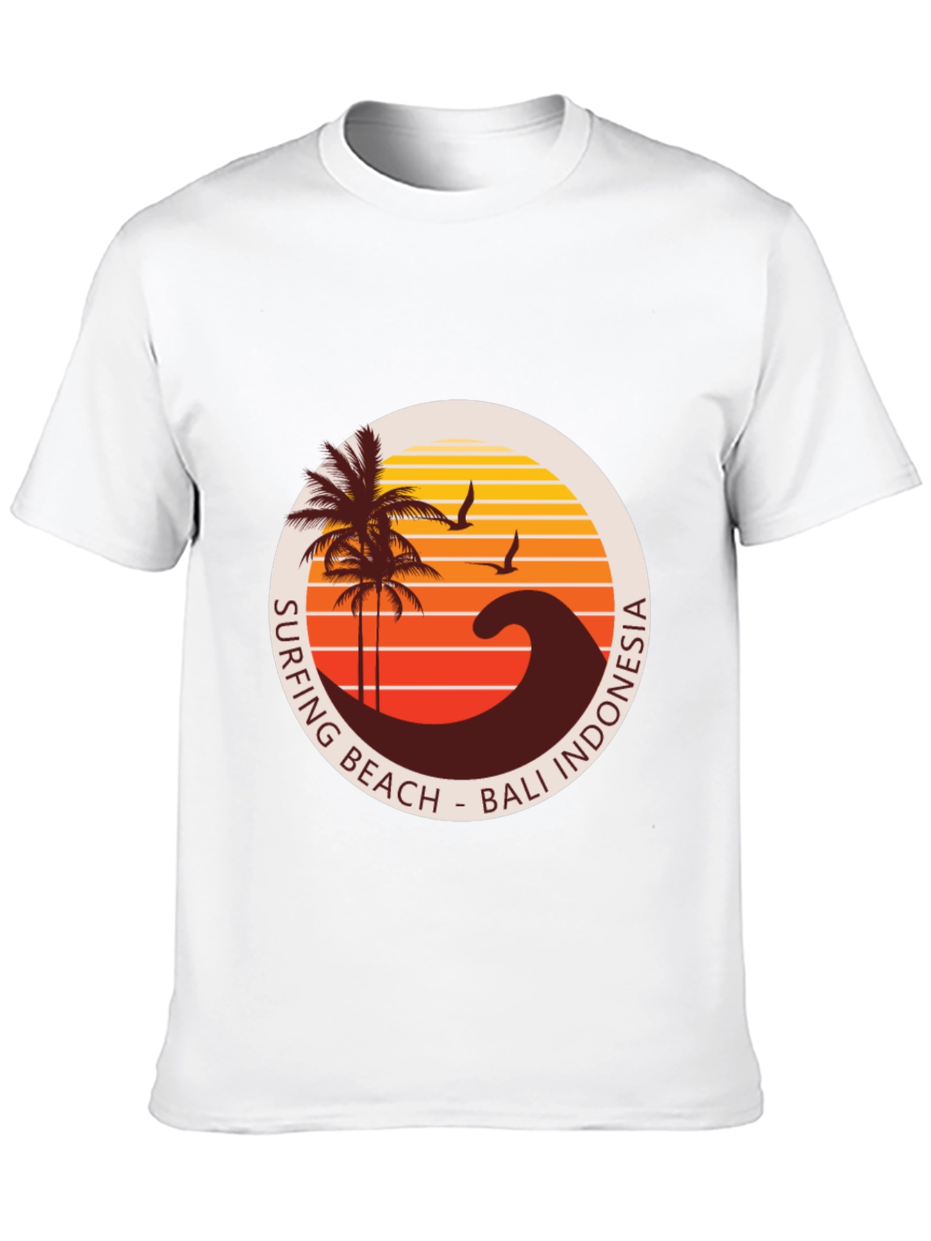 Bali Indonesia Surfing Beach Graphic Tee