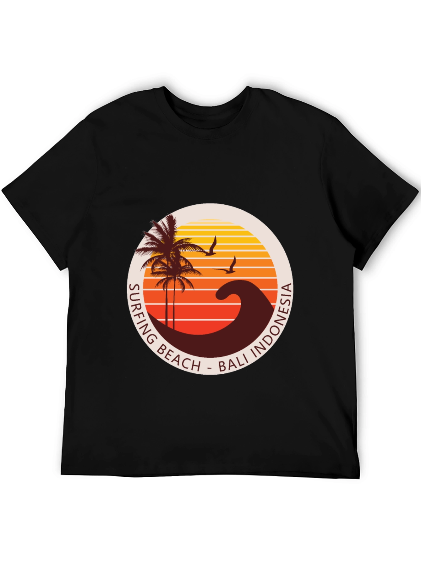Bali Indonesia Surfing Beach Graphic Tee
