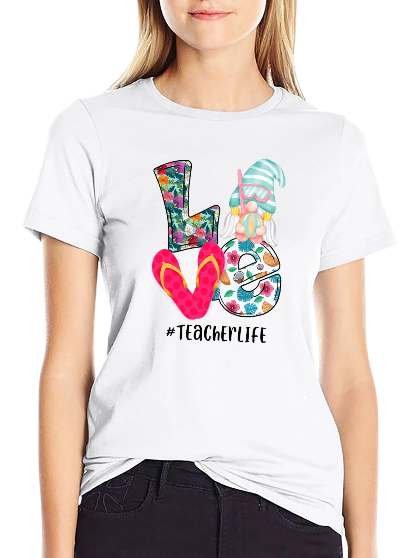 Teacher Life Summer Gnome T-Shirt