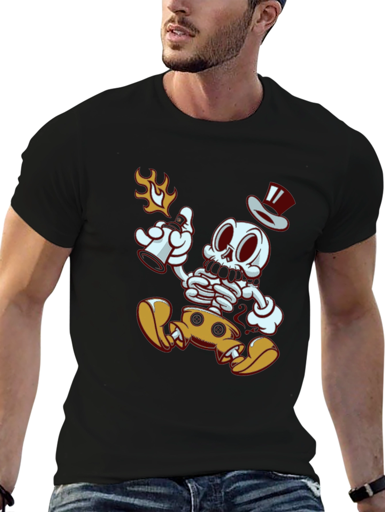 Mickey Skeleton Black T-Shirt