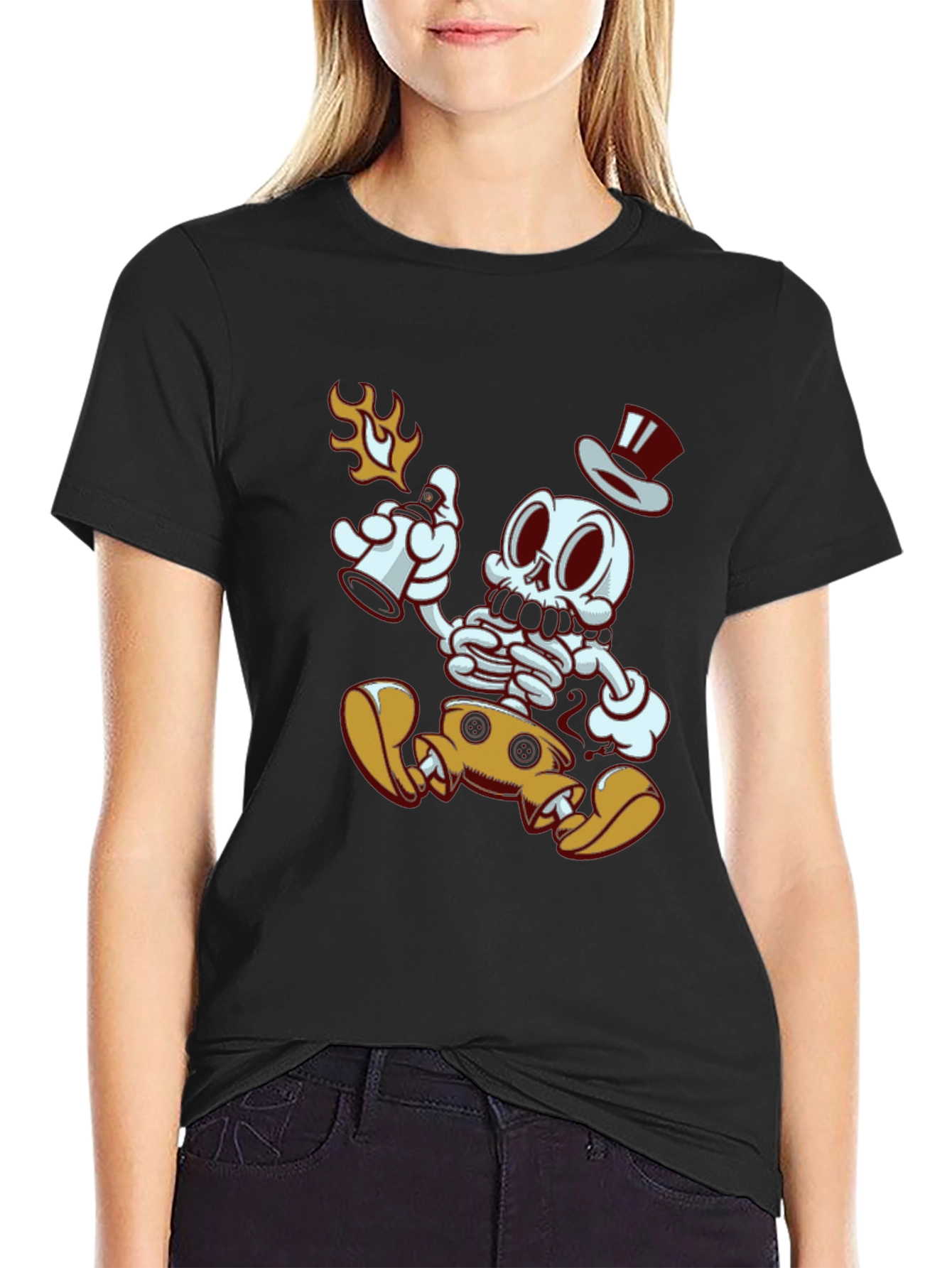 Mickey Skeleton Black T-Shirt