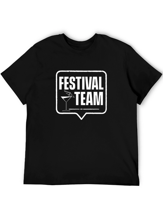 Festival Team Black Graphic T-Shirt