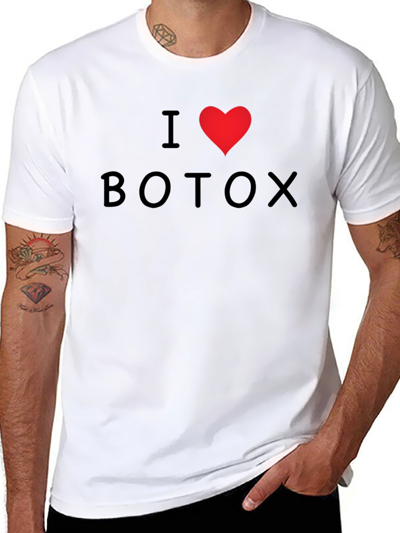 I Heart Botox Graphic Tee - Black Cotton T-Shirt