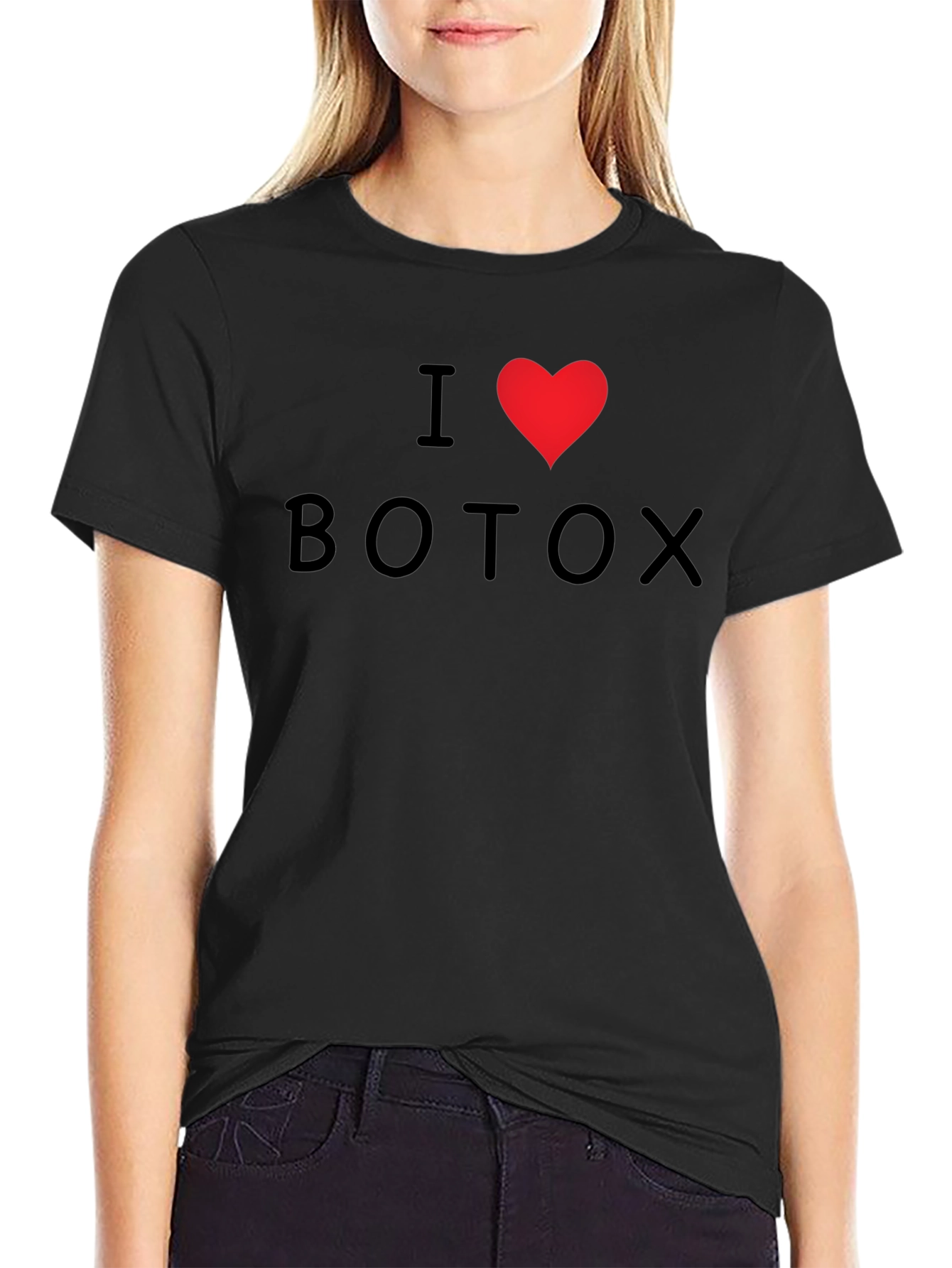 I Heart Botox Graphic Tee - Black Cotton T-Shirt