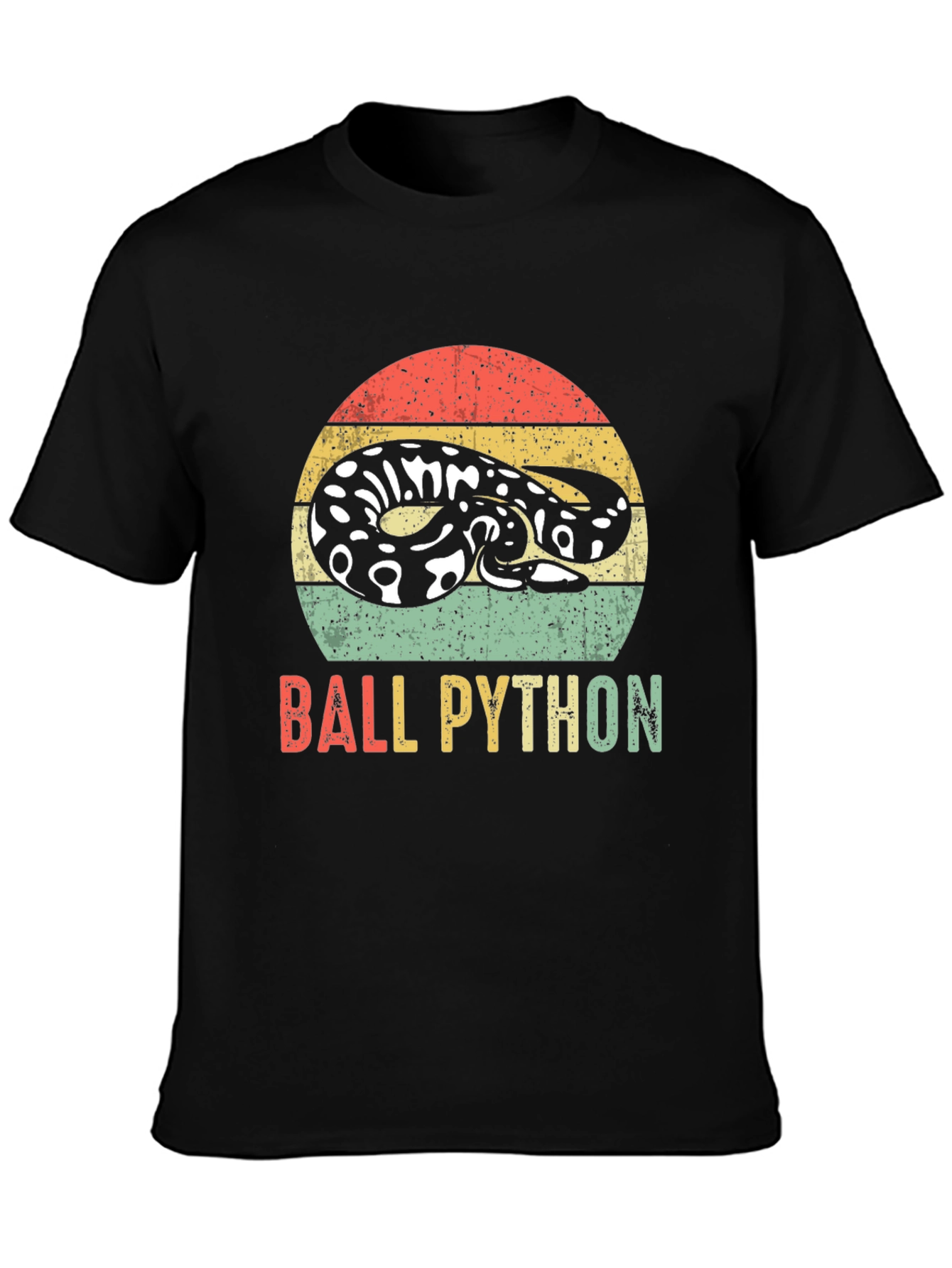 Retro Ball Python T-Shirt - Snake Lover Tee