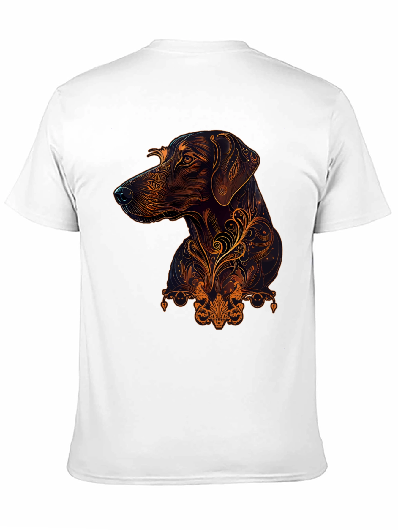 Dog Art Graphic Black T-Shirt