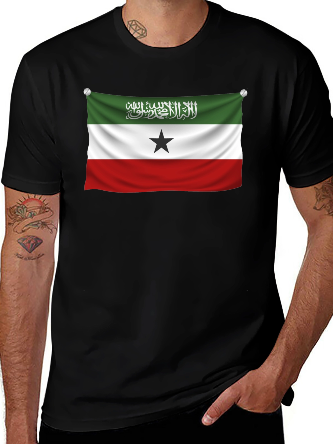 Somaliland Flag T-Shirt - Black