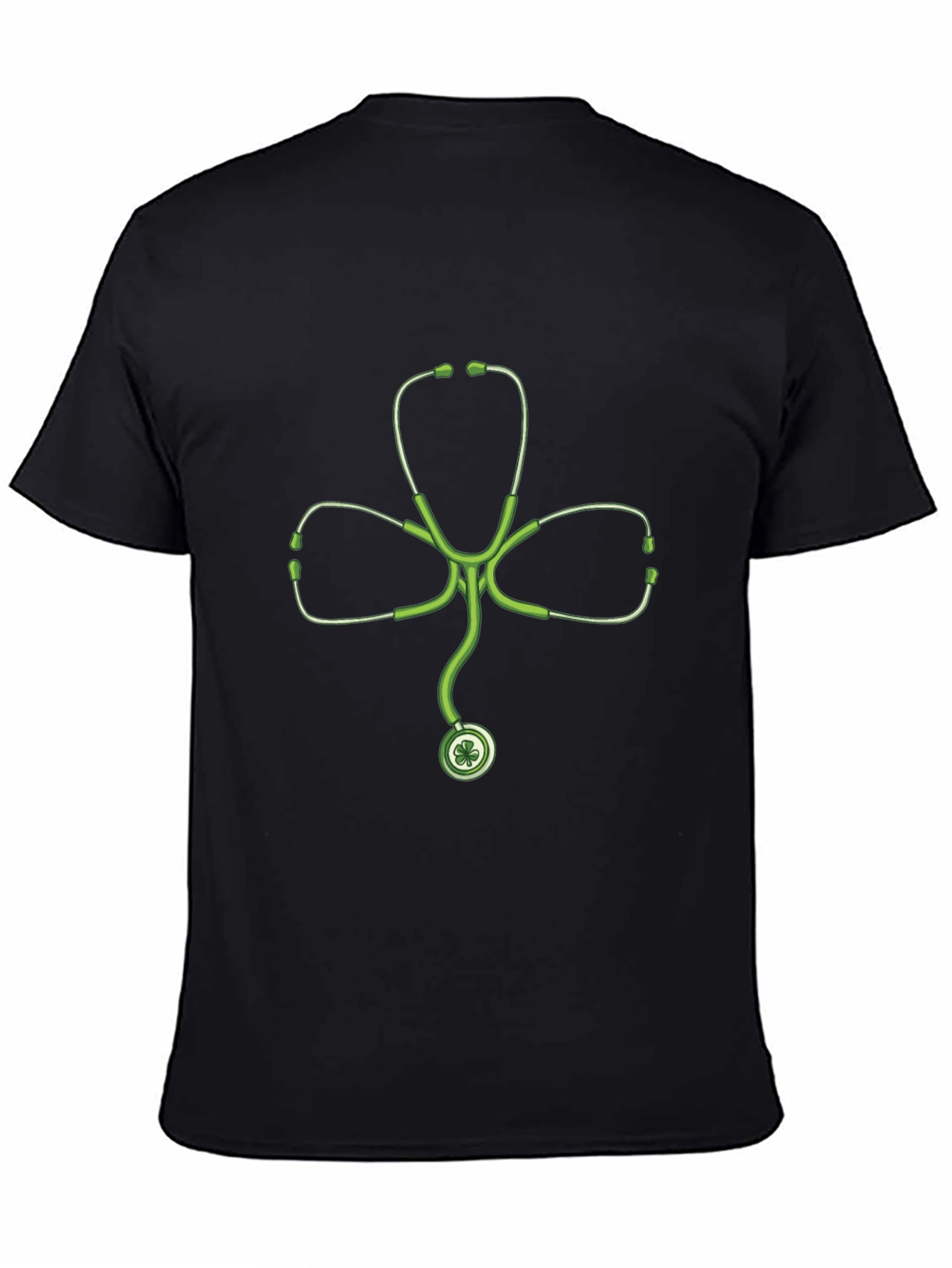Stethoscope Shamrock Black T-Shirt
