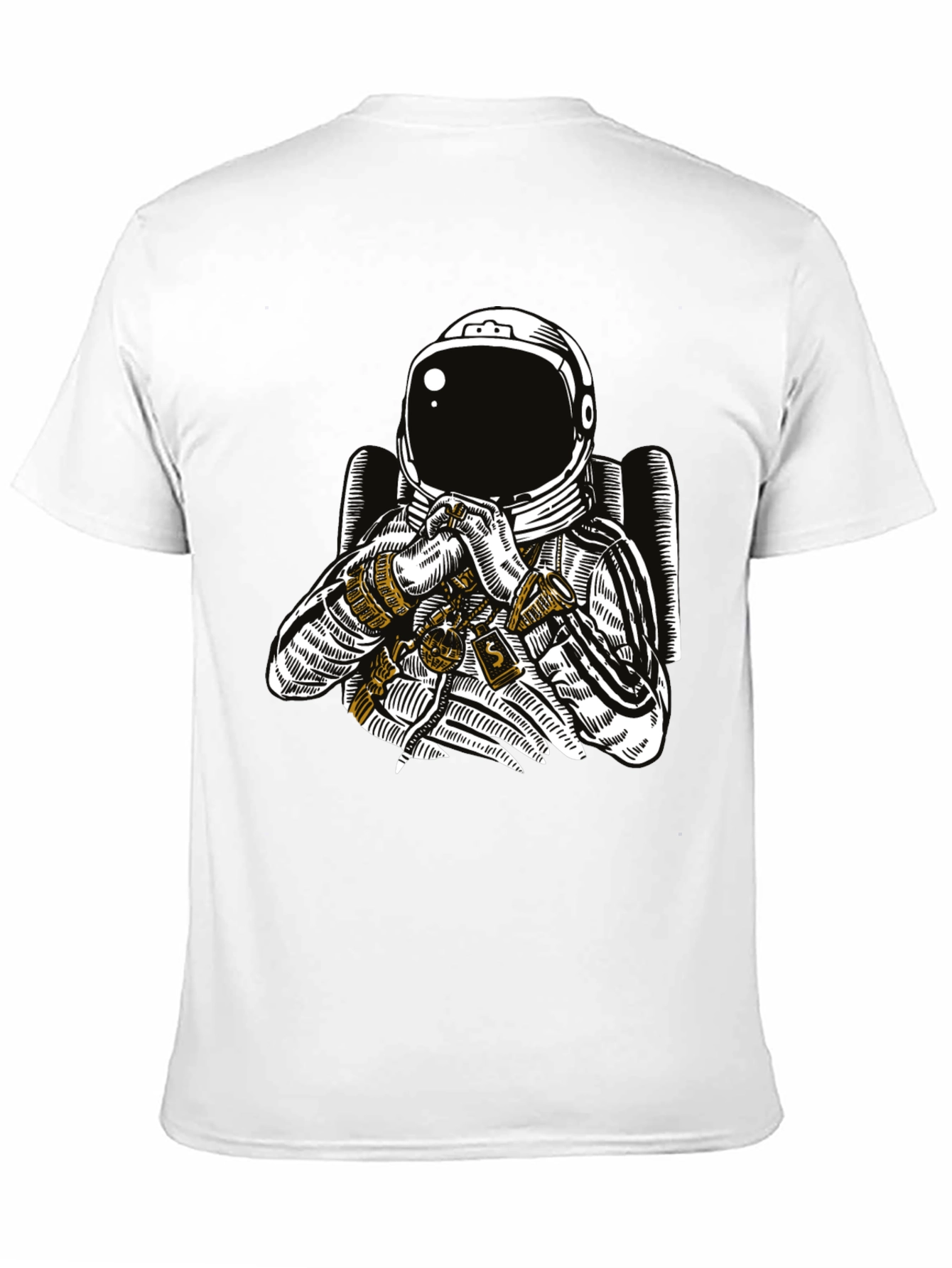 Astronaut Graphic Tee - Black Cotton T-Shirt