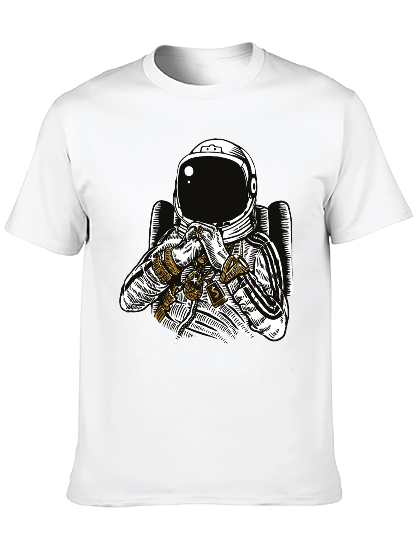 Astronaut Graphic Tee - Black Cotton T-Shirt