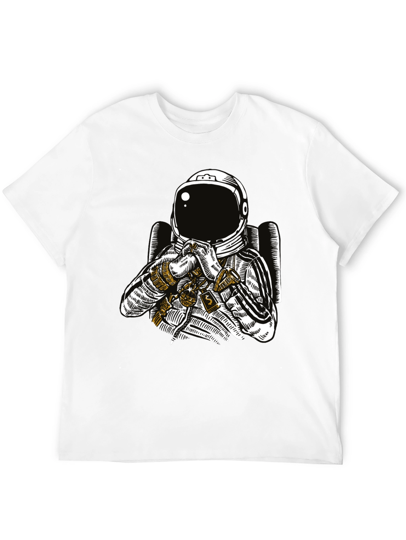 Astronaut Graphic Tee - Black Cotton T-Shirt