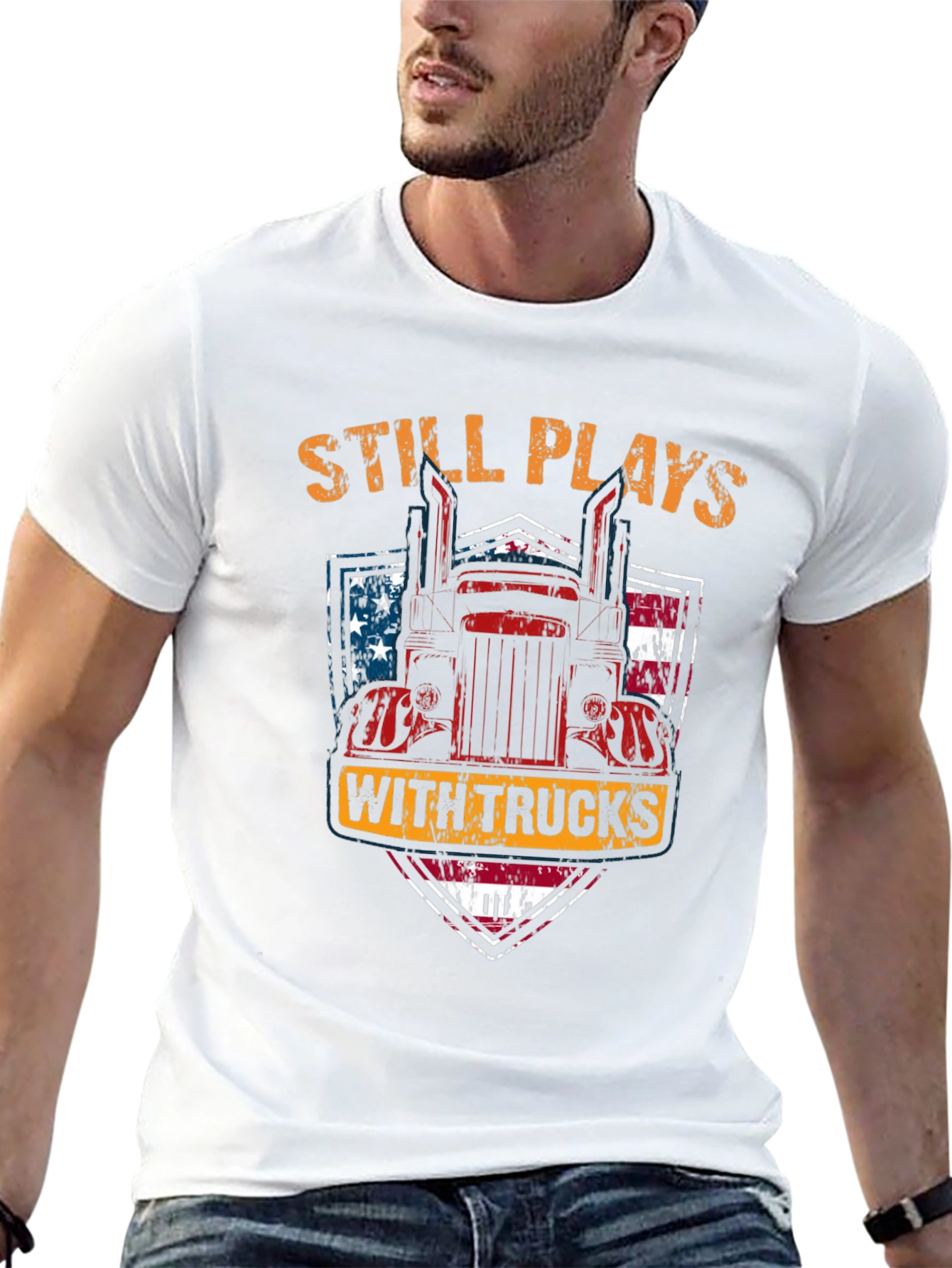 Still Plays with Trucks Mens T-Shirt