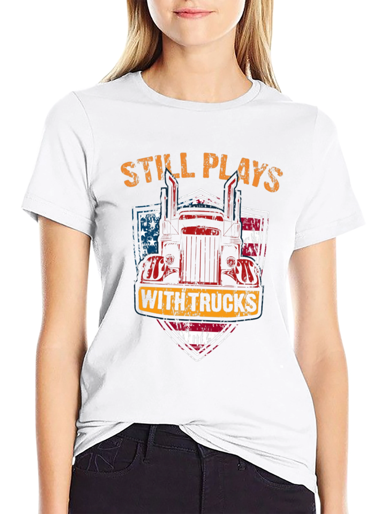Still Plays with Trucks Mens T-Shirt