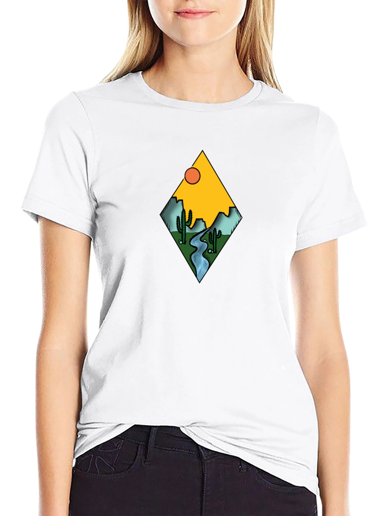Desert River Graphic Tee - Black T-Shirt