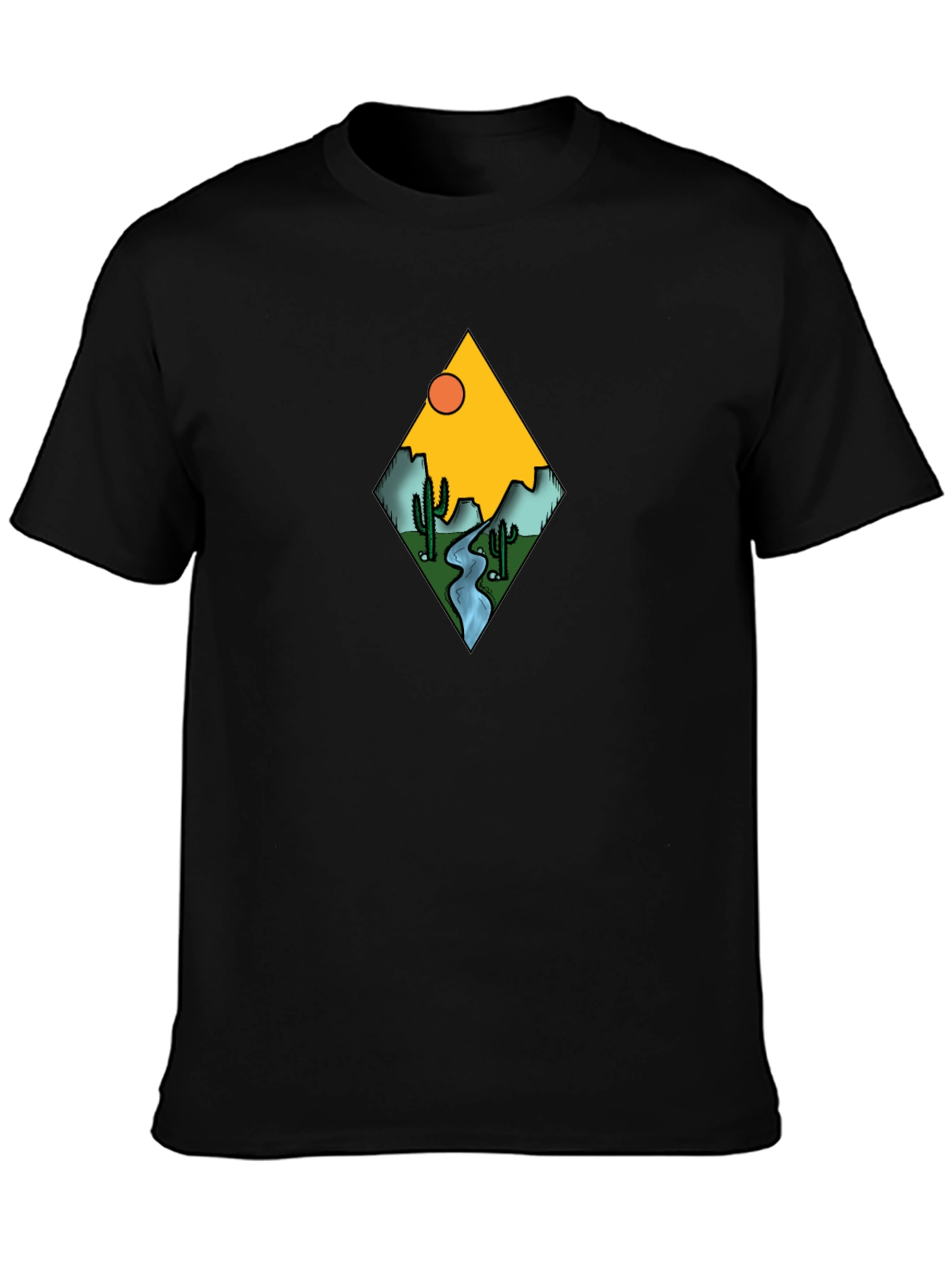 Desert River Graphic Tee - Black T-Shirt