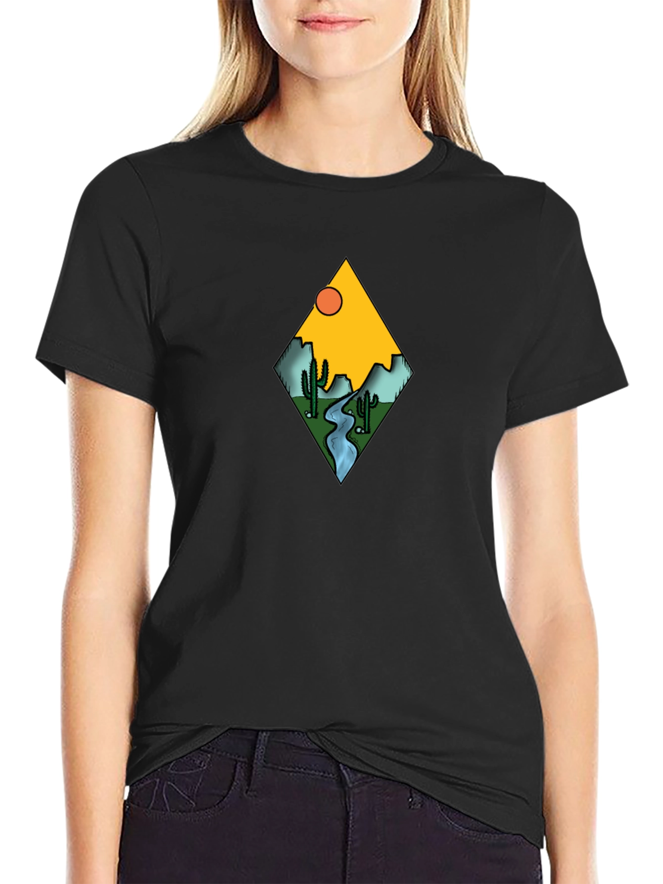 Desert River Graphic Tee - Black T-Shirt
