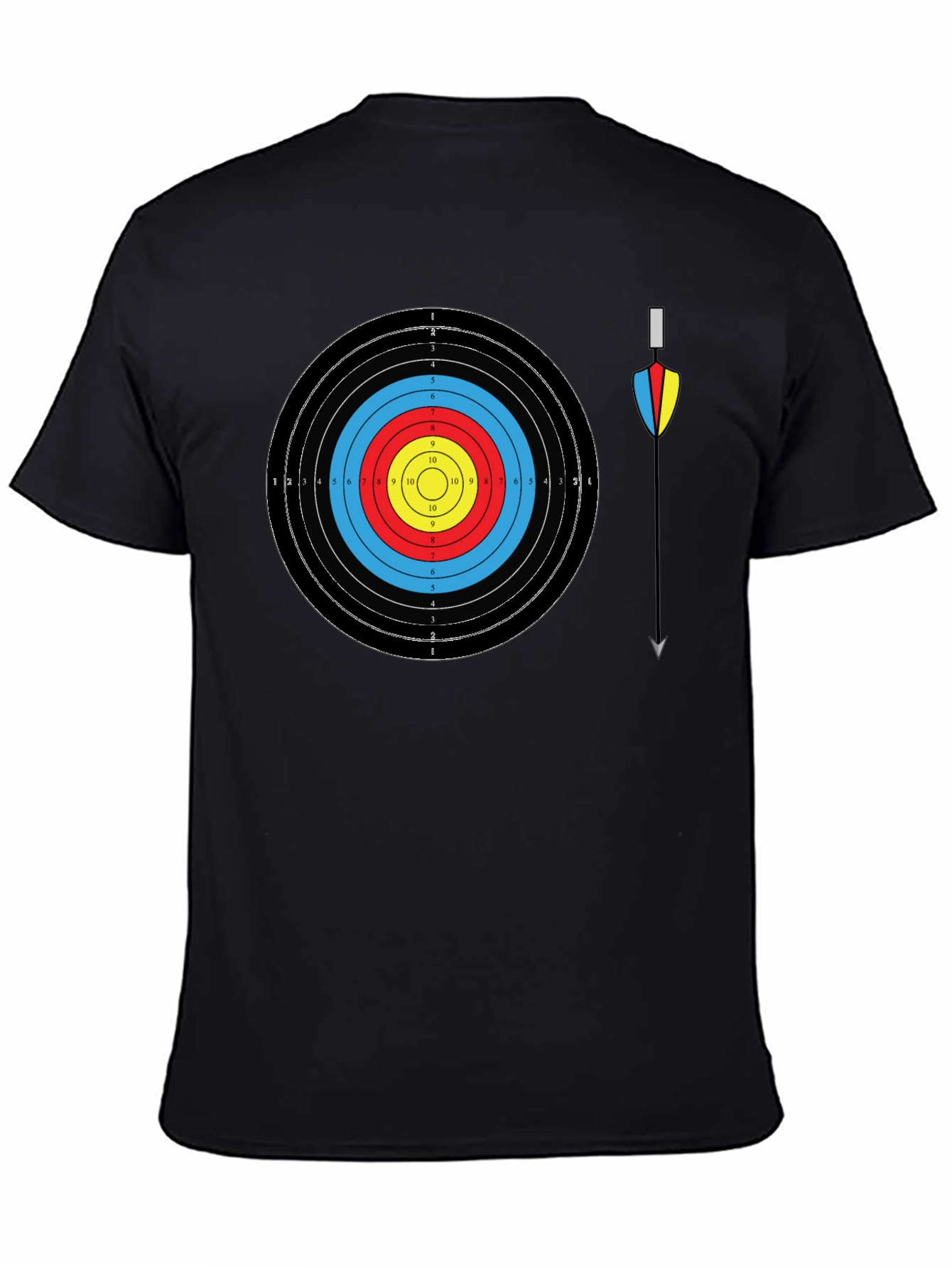Archery Target T-Shirt - Bullseye Arrow Design