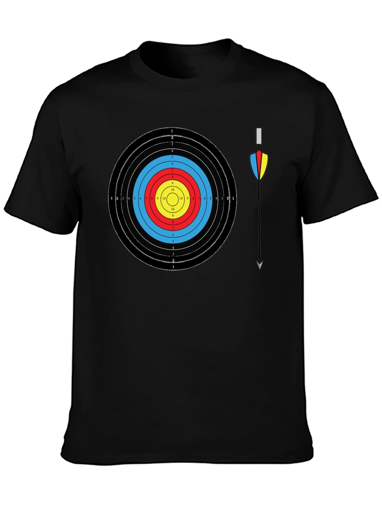 Archery Target T-Shirt - Bullseye Arrow Design
