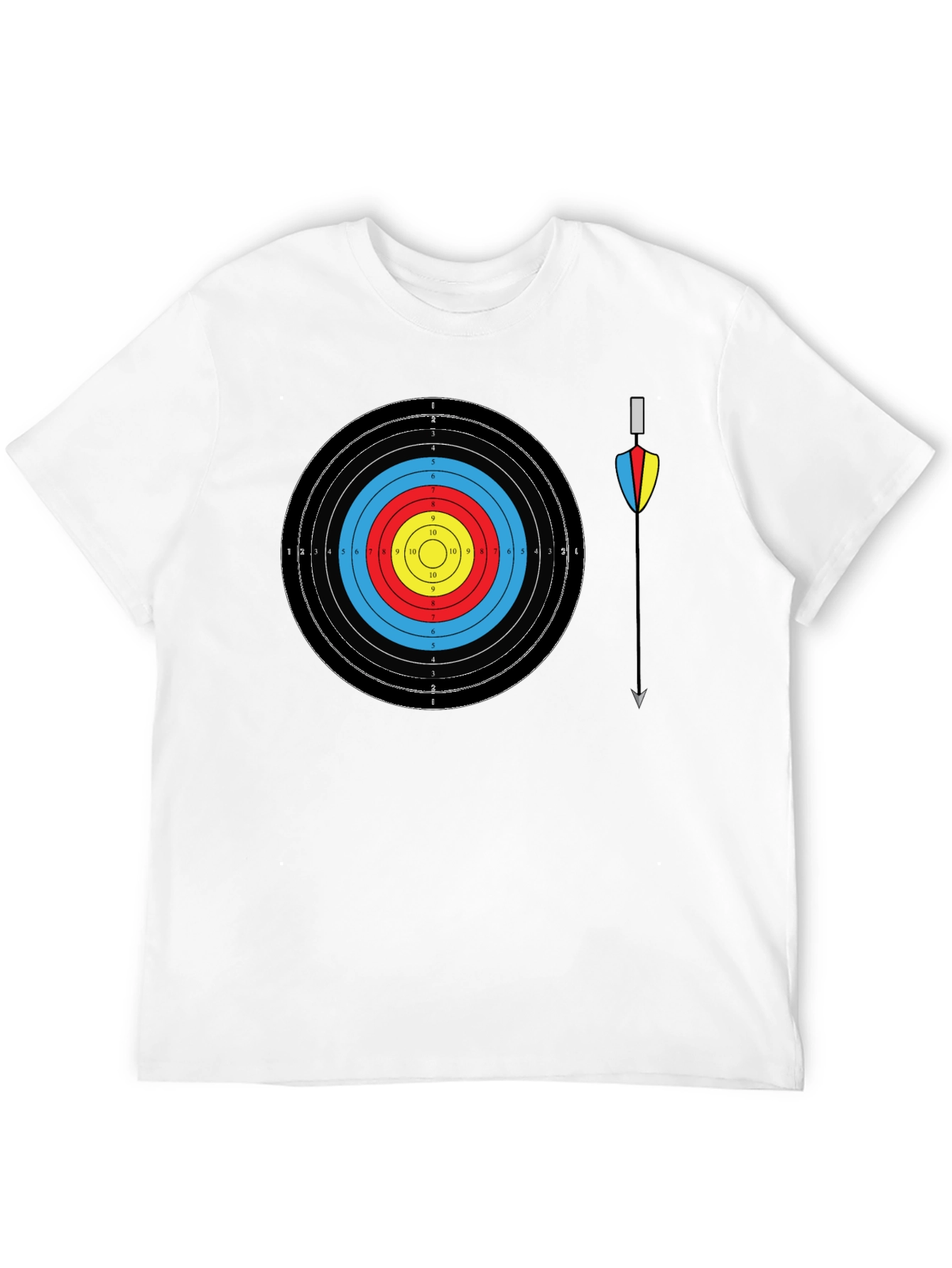 Archery Target T-Shirt - Bullseye Arrow Design
