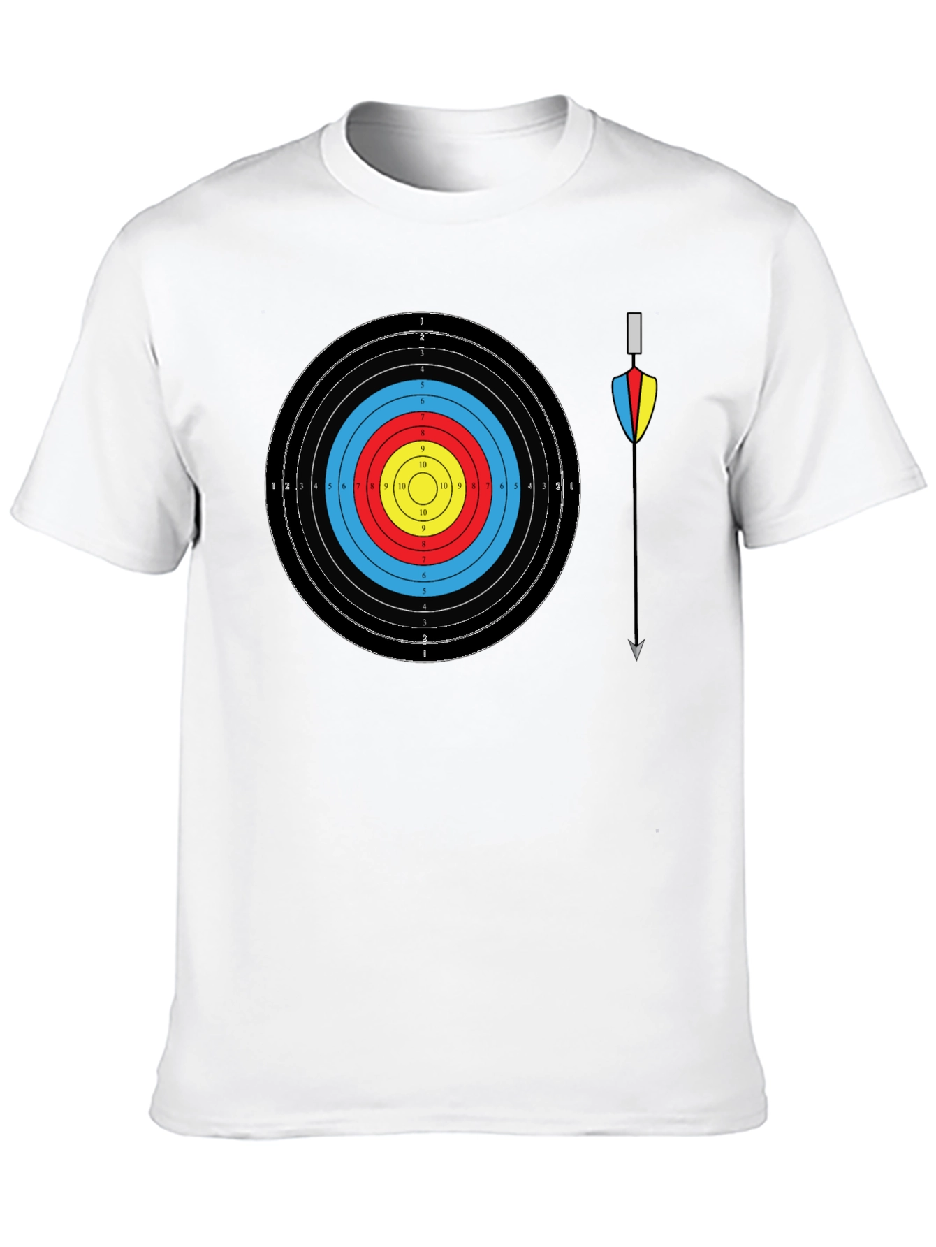 Archery Target T-Shirt - Bullseye Arrow Design