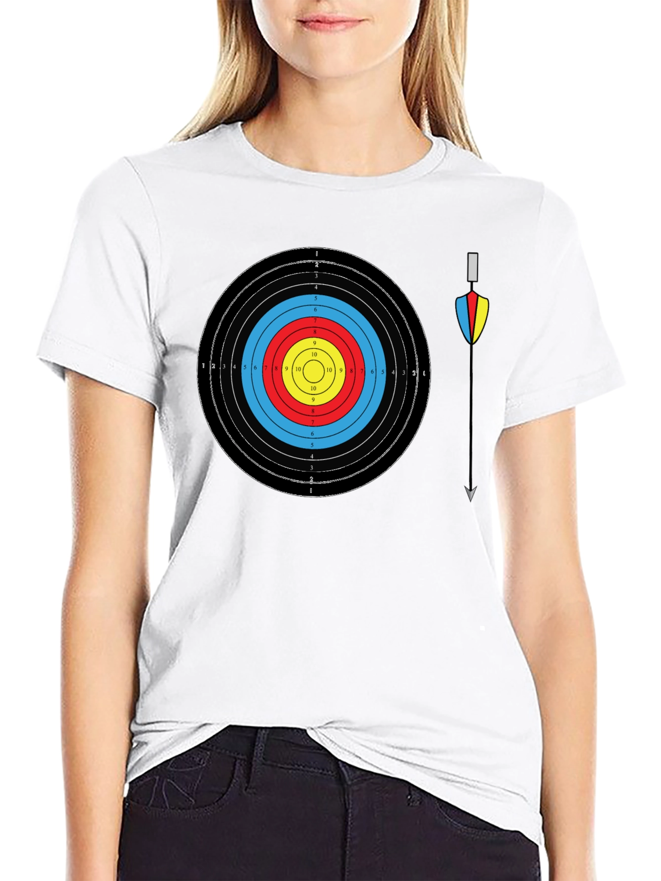 Archery Target T-Shirt - Bullseye Arrow Design