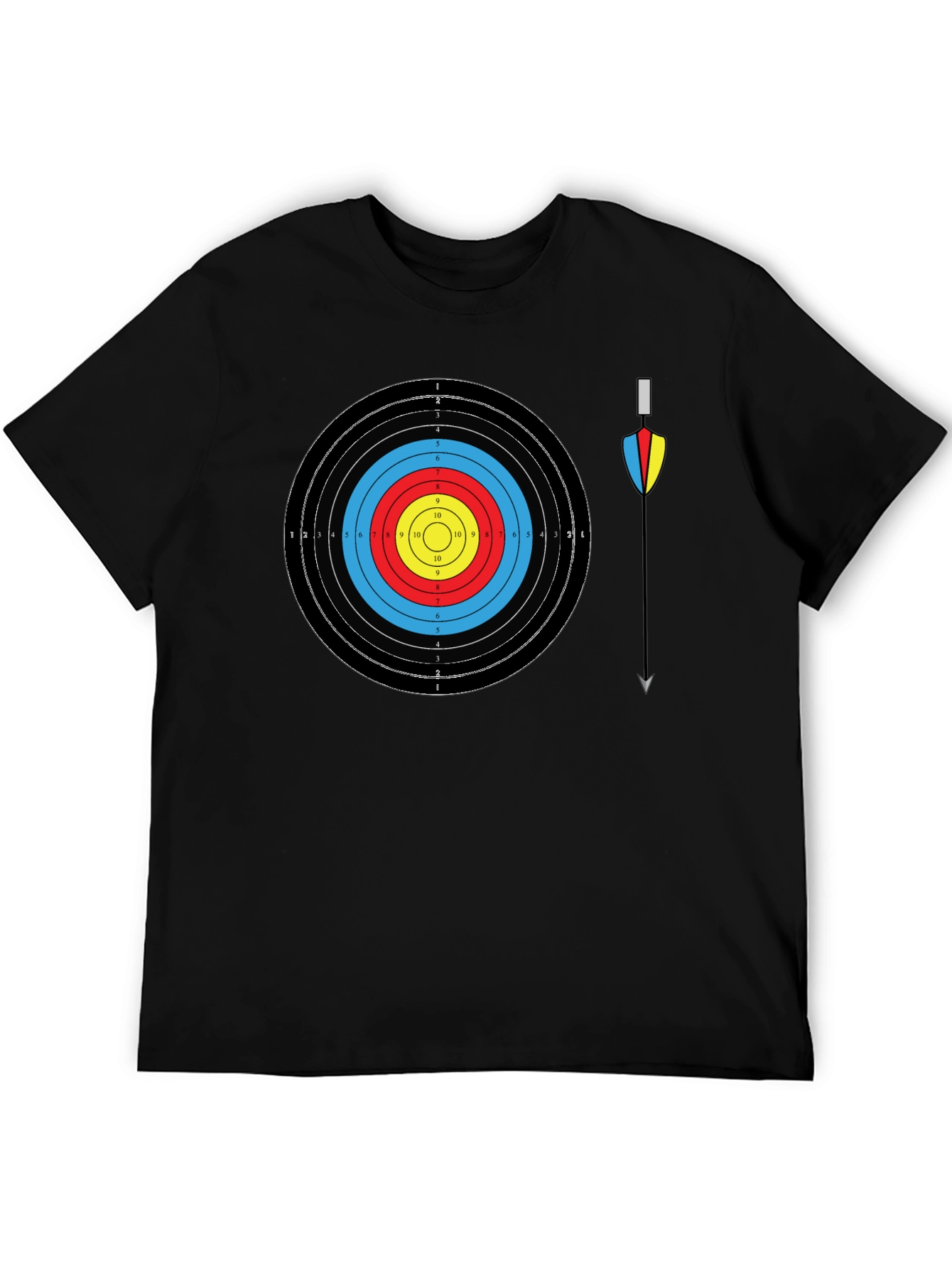 Archery Target T-Shirt - Bullseye Arrow Design