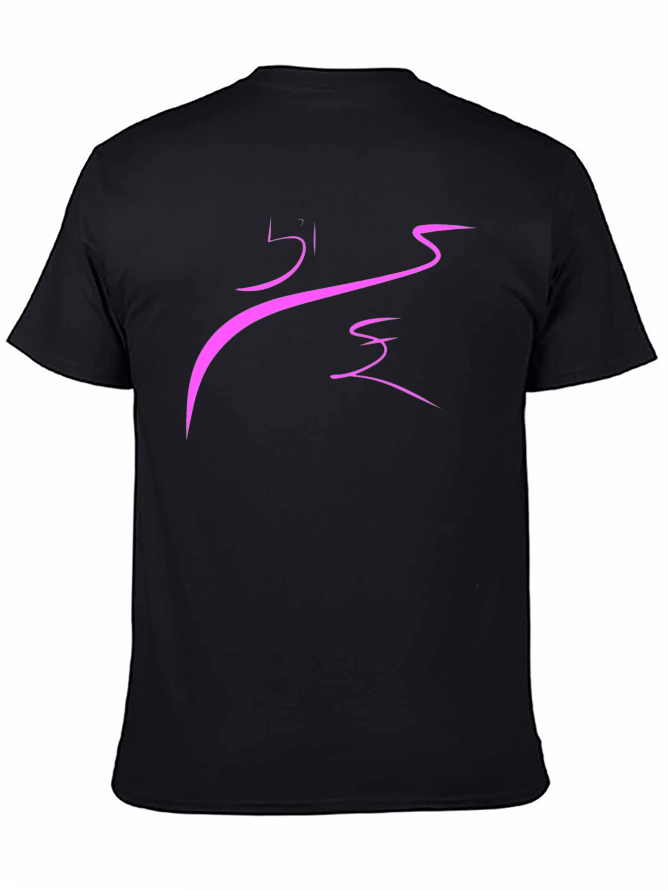 Abstract Pink Design Black T-Shirt