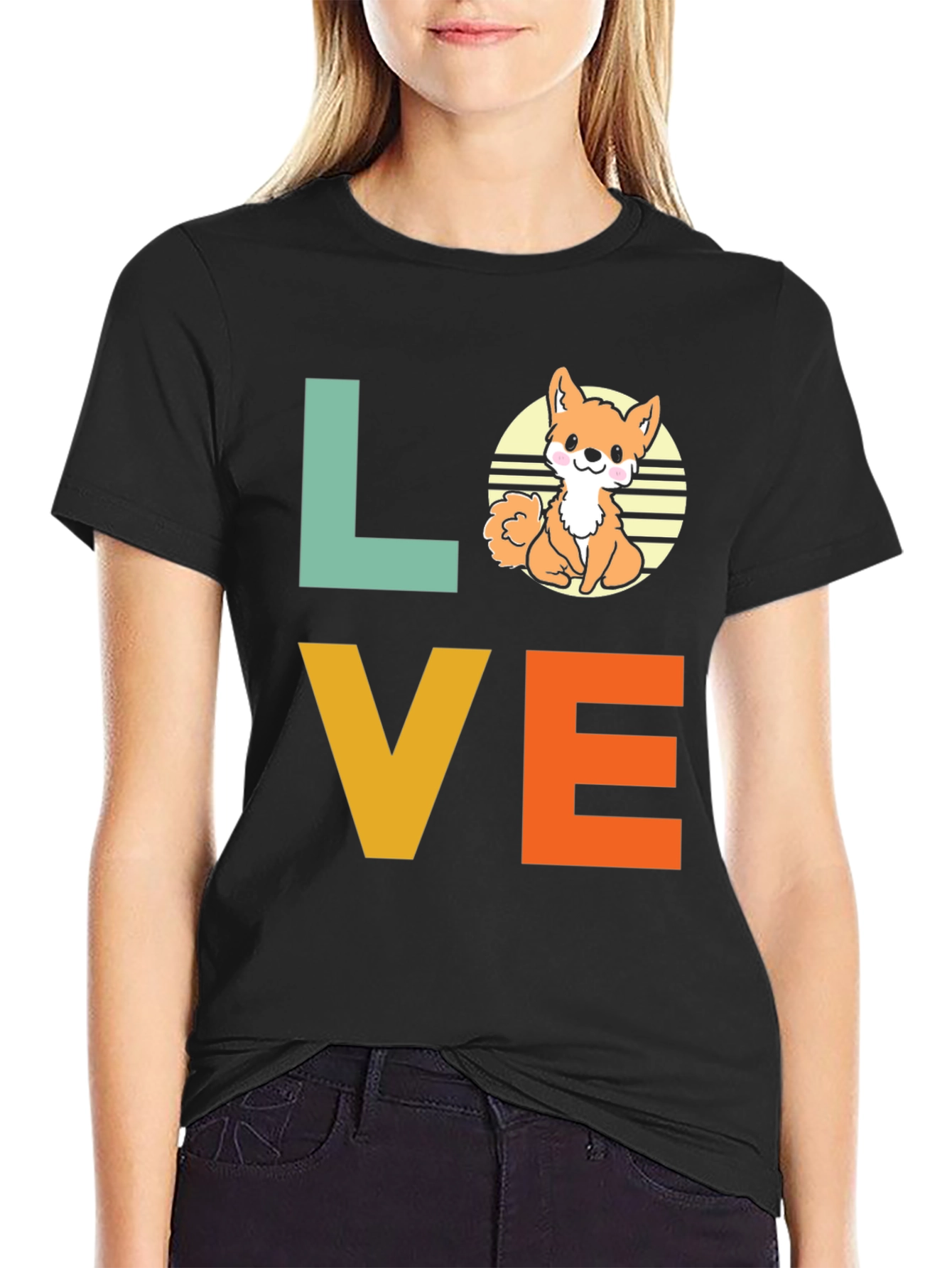 Cute Corgi Dog Love Graphic T-Shirt